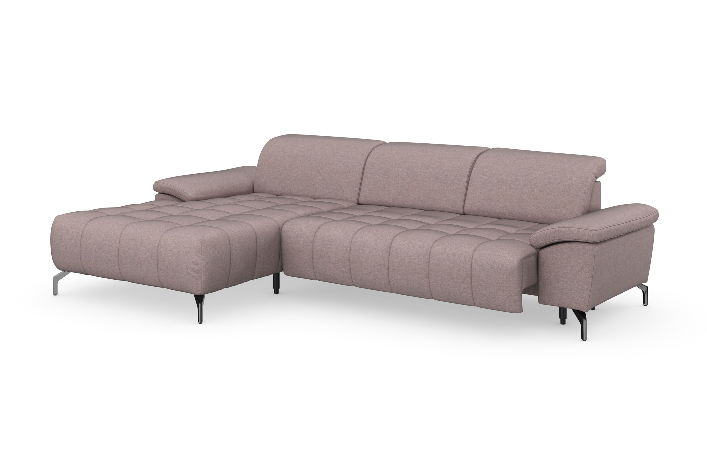 sit&more Ecksofa »Cool L-Form«, wahlweise mit Kopfteilverstellung und Vorziehsitz, motorisch
