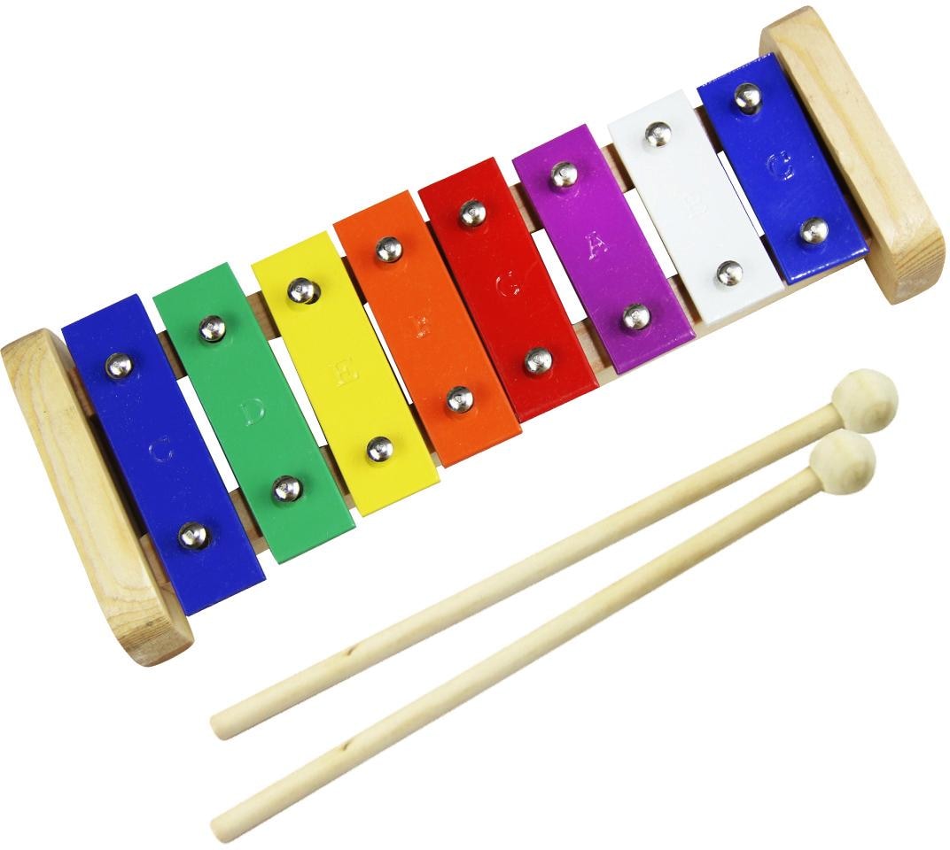 Clifton Spielzeug-Musikinstrument »Metallophon«, mit 8 Tönen und Kinderlieder CD, Karaoke CD mit Heft