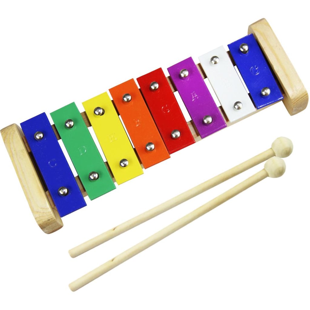 Clifton Spielzeug-Musikinstrument »Metallophon«, mit 8 Tönen und Kinderlieder CD, Karaoke CD mit Heft