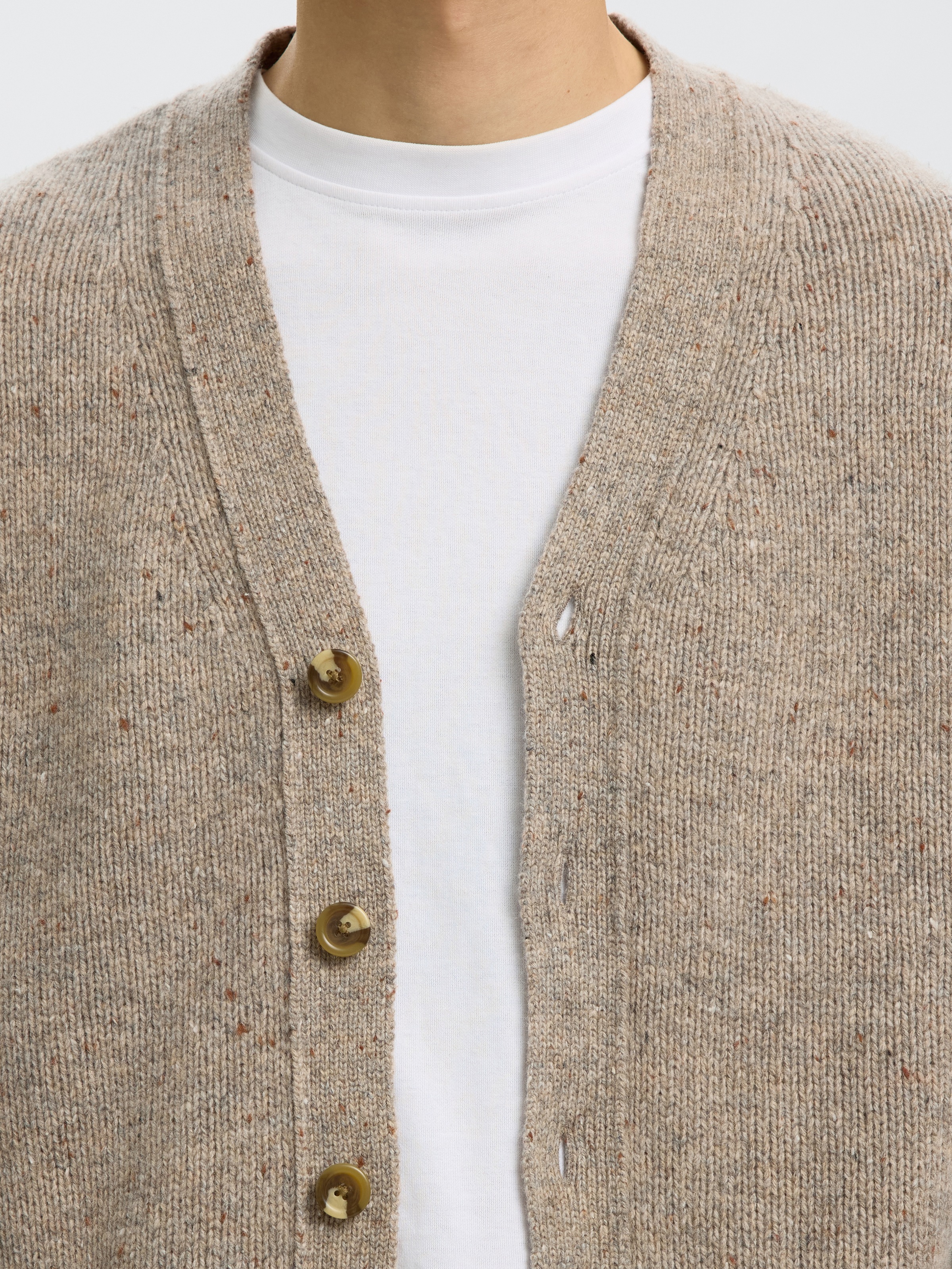 SELECTED Strickjacke »SLMCODY LS KNIT CARDIGAN NOOS« Wollmischung, regular fit
