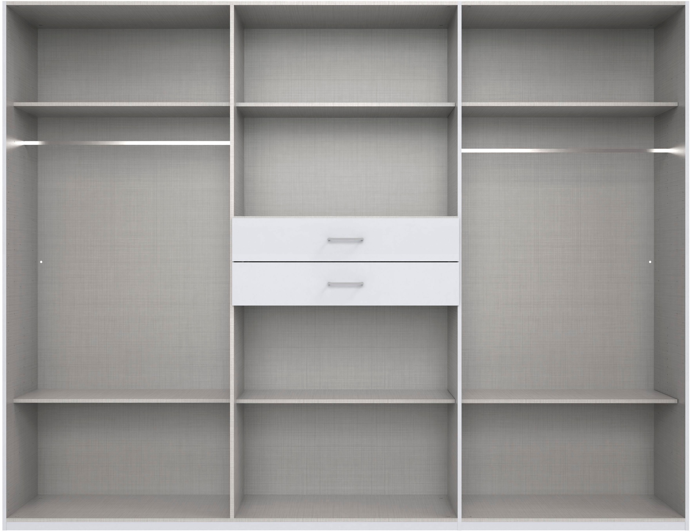Wimex Kleiderschrank »Diver Drehtürenschrank mit Spiegel, Schubladen, 225 oder 270cm breit«, Bestseller Schlafzimmerschrank wahlweise 3 Innenausstattungen