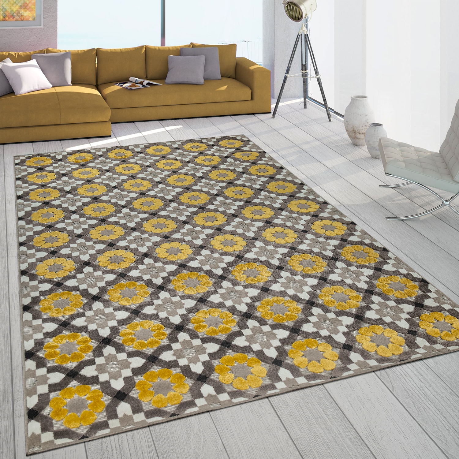 Paco Home Teppich 3D-Design, und auf »Charleroi Outdoor In- Blüten, 492«, Motiv kaufen geeignet Raten rechteckig
