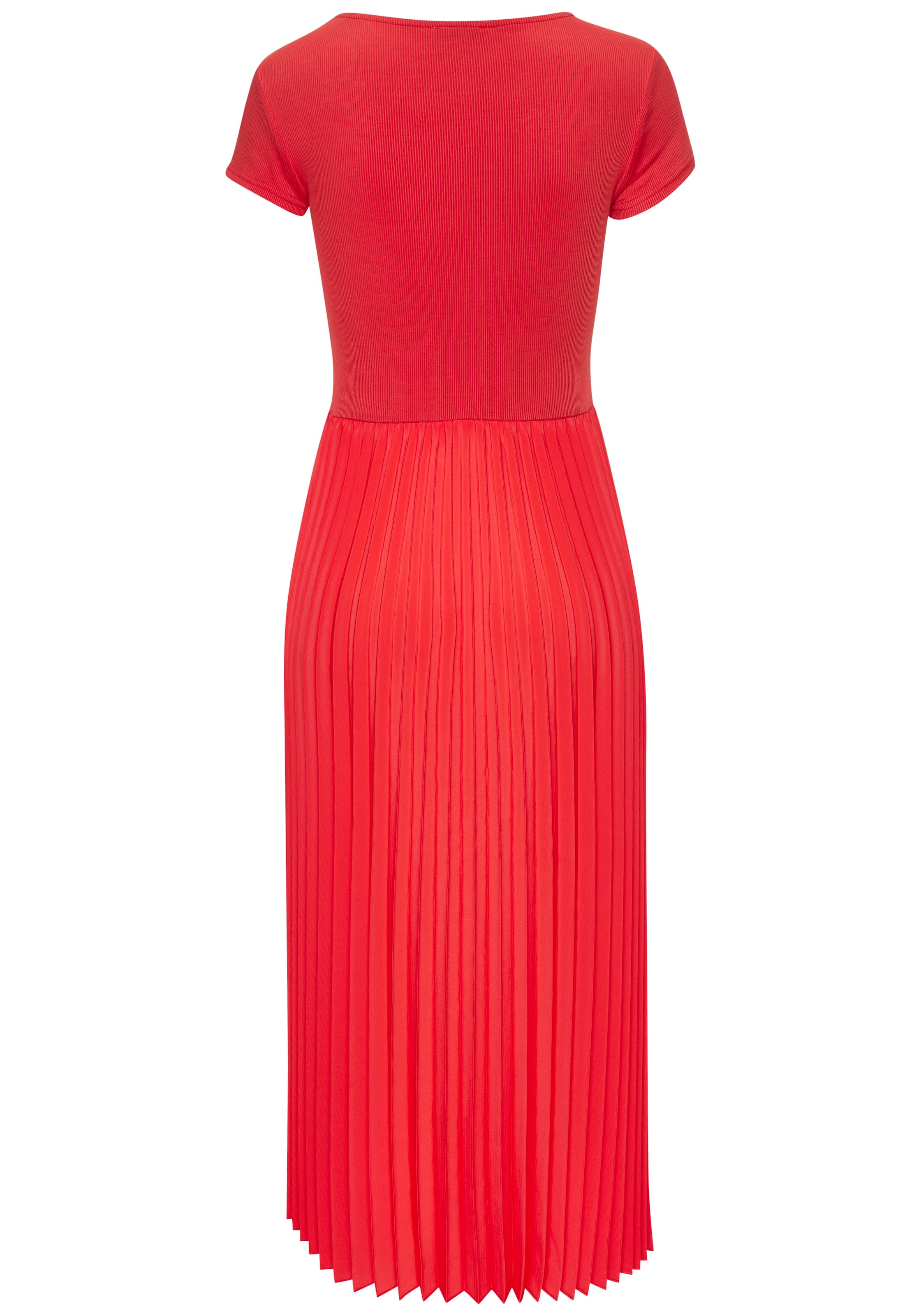 LASCANA Midikleid, mit Plisseerockteil, Basic, modisch