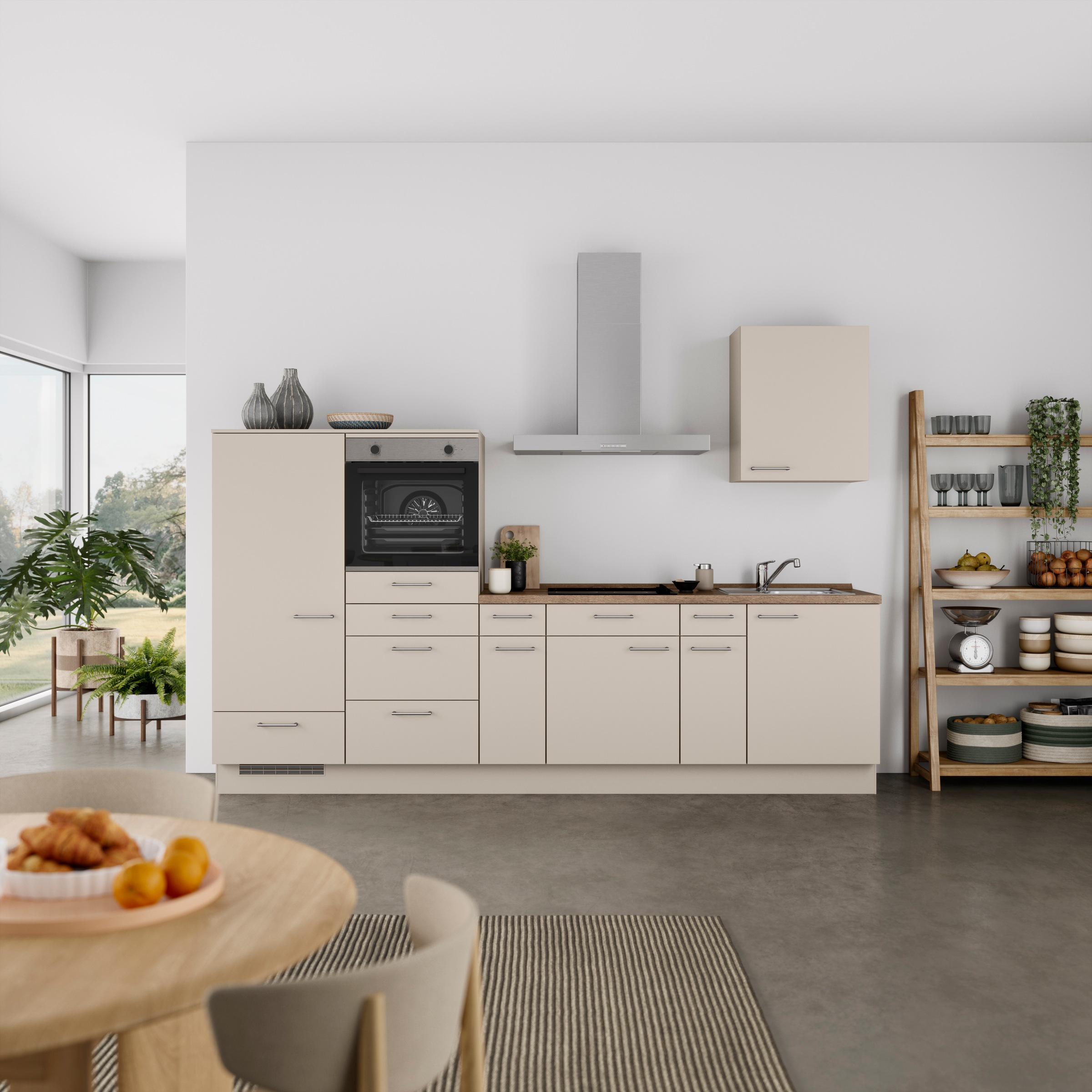 nobilia® Küchenzeile »"Laser I", Ausrichtung wählbar, Breite 300 cm« vormon günstig online kaufen