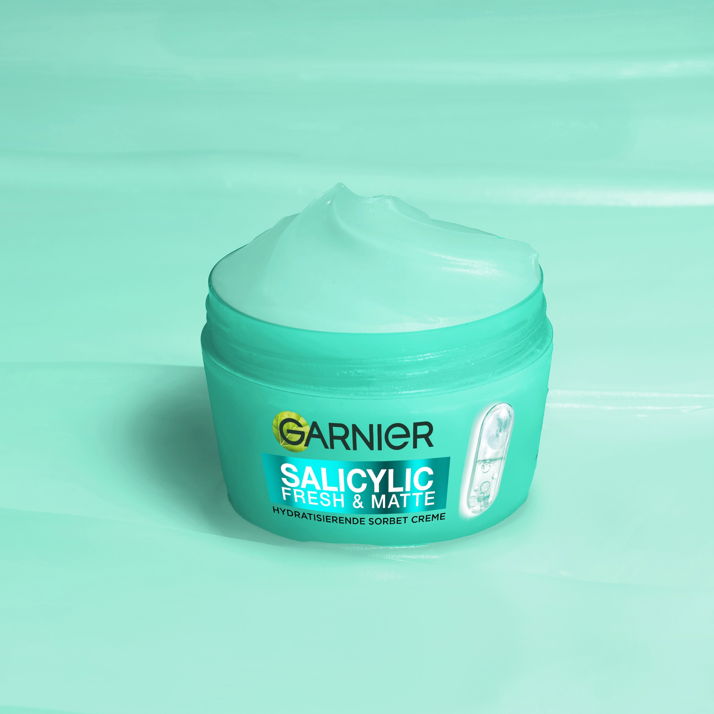 GARNIER Tagescreme »FRESH & MATTE SALICYLIC SORBET CREME« sanftes Peeling gegen Pickel und Unreinheiten