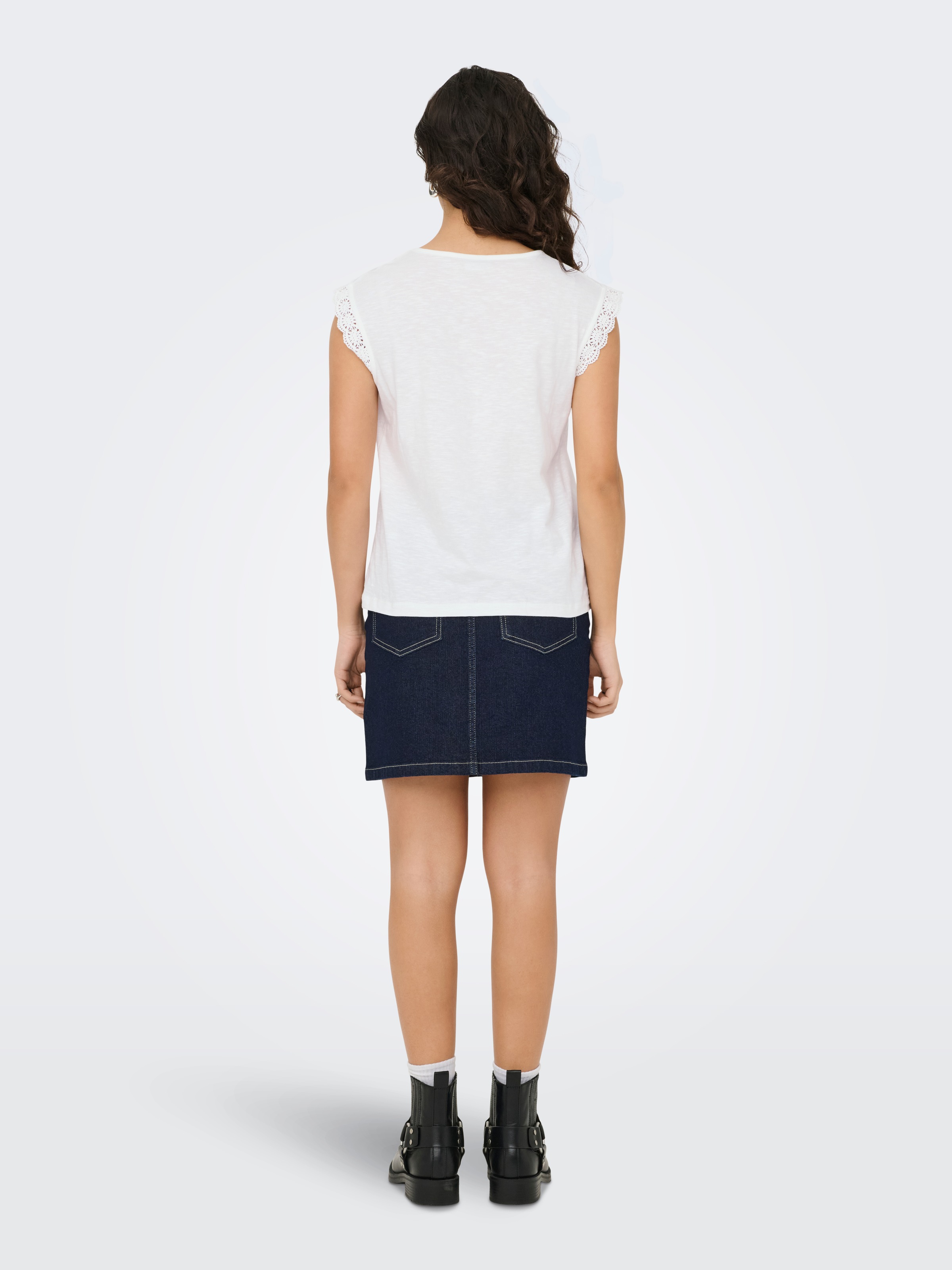 JDY Kurzarmshirt »JDYSALVA LIFE S/L CROCHET TOP JRS«