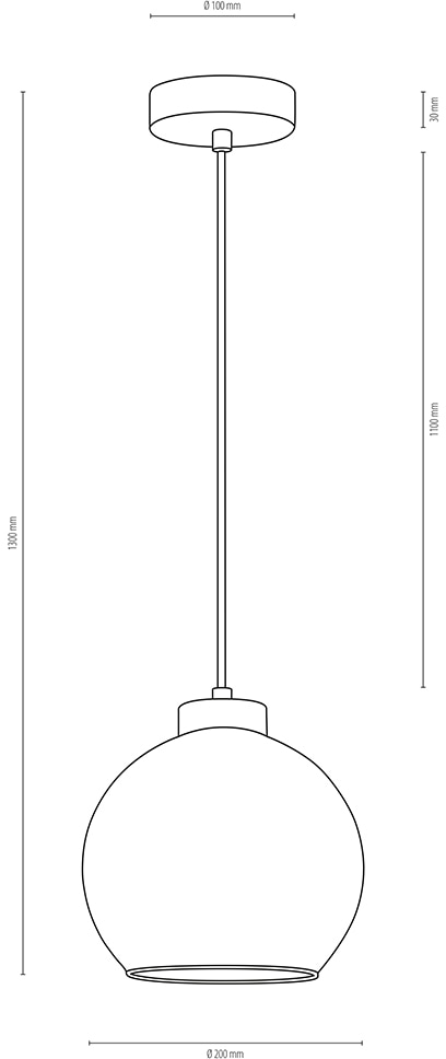 BRITOP LIGHTING Pendelleuchte »LAGUNA«, 1 flammig, Leuchtmittel E27 | Leuchtmittel wechselbar-ohne Leuchtmittel, Naturprodukt aus Eichenholz, Nachhaltig, Hochwertiger Glasschirm