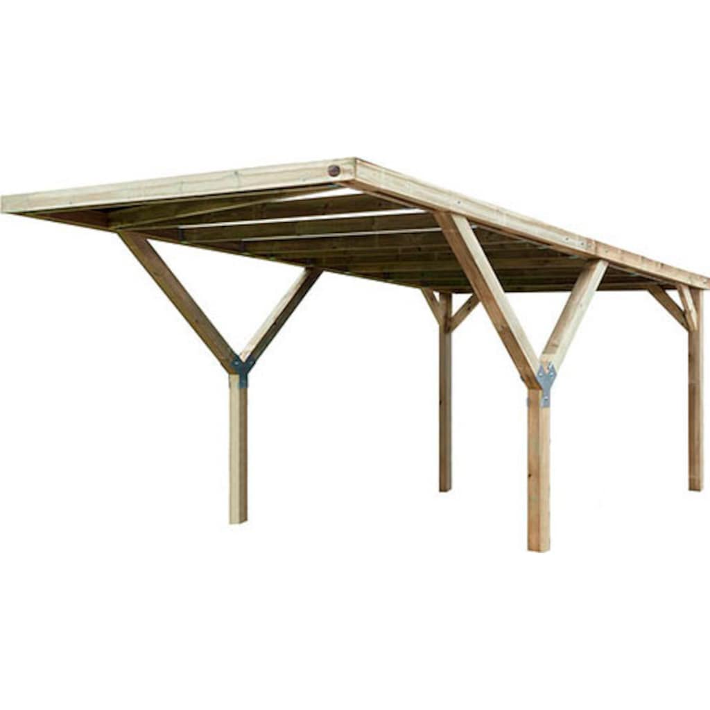 weka Einzelcarport, Holz, 276 cm, braun