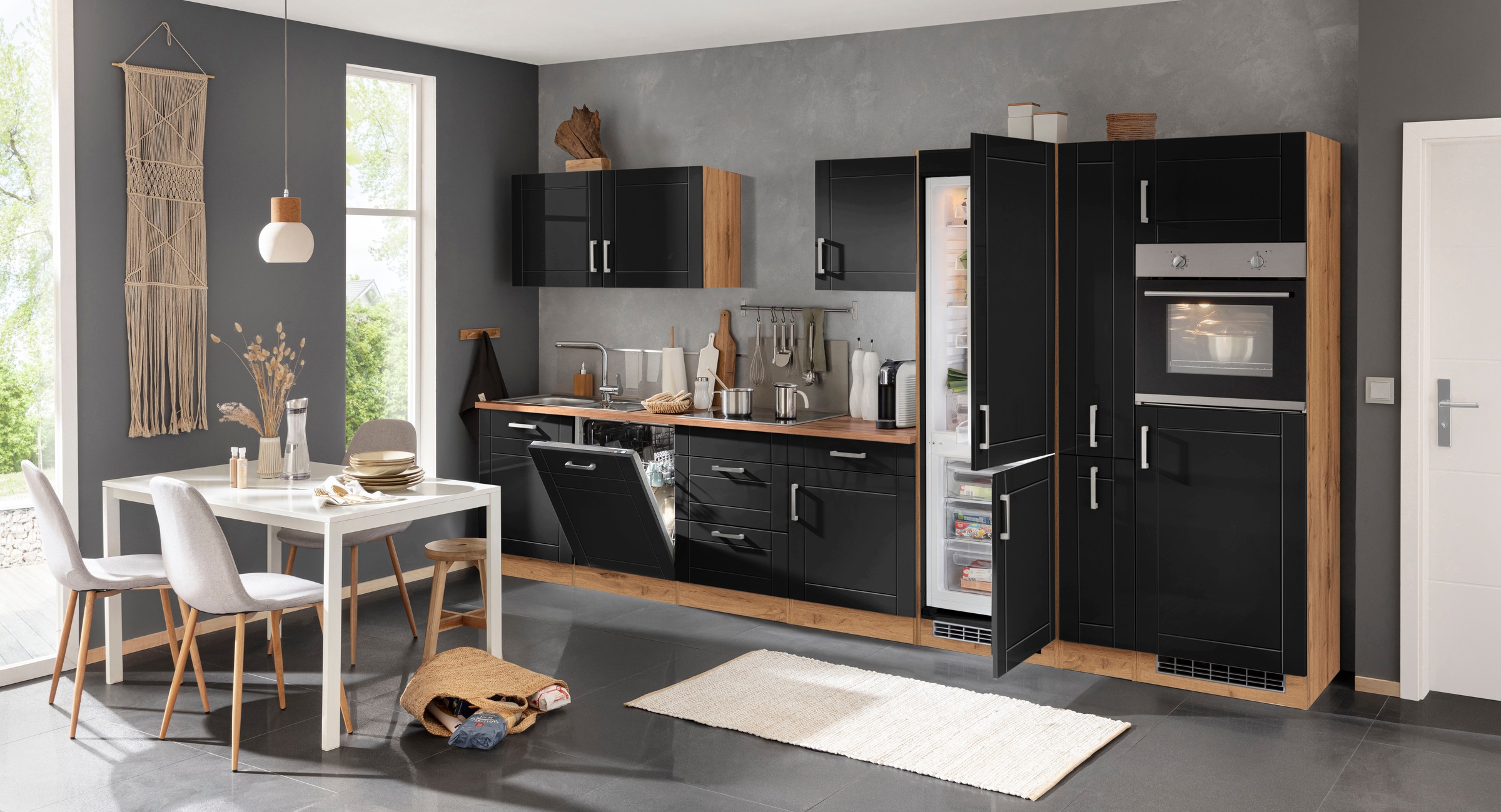 KOCHSTATION Küchenzeile »KS-Tinnum«, ohne E-Geräte, Breite 390 cm günstig online kaufen