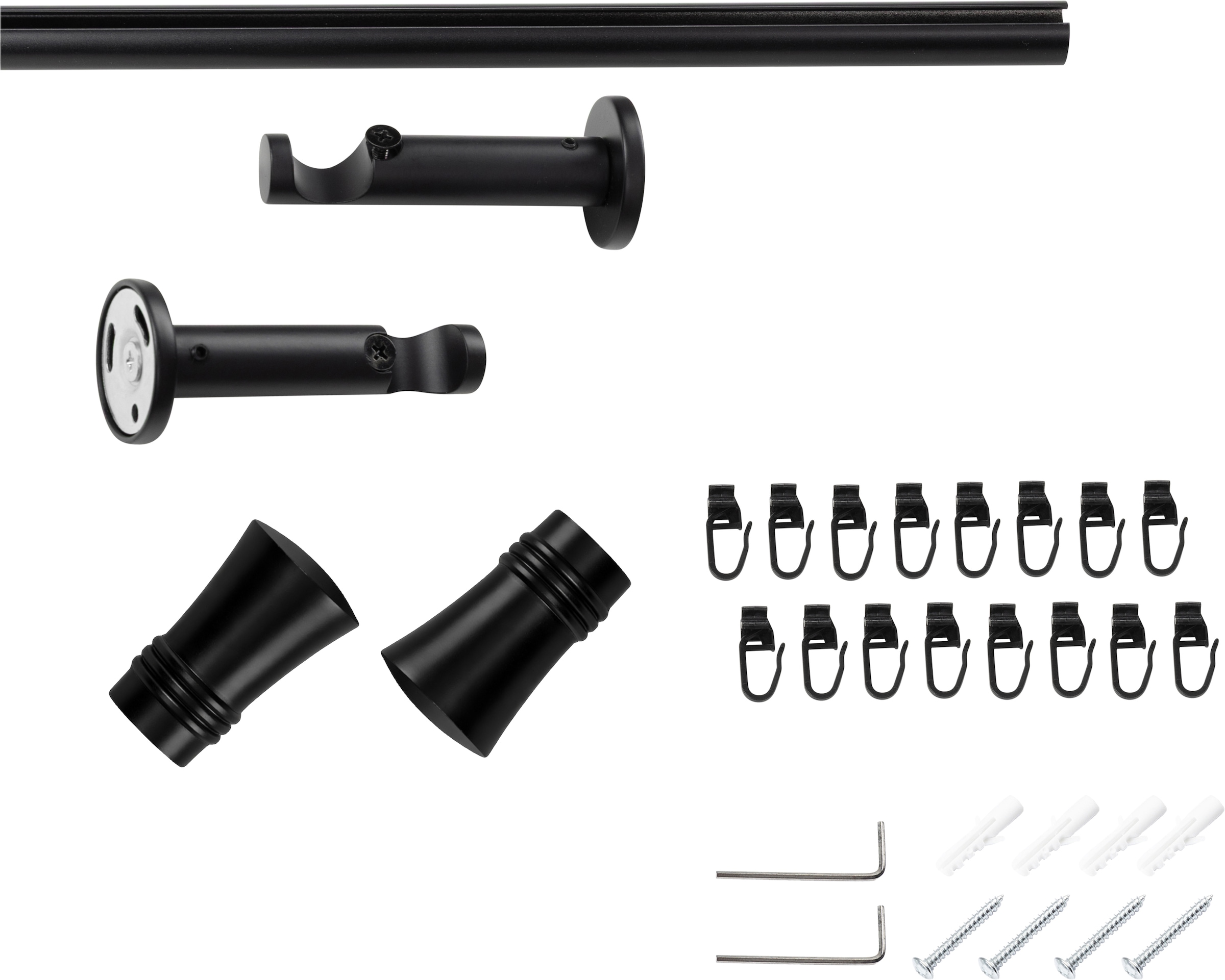 SN DECO GROUP Gardinenstange Ø 19 mm 1 läufig-läufig Fixmaß;kürzbar