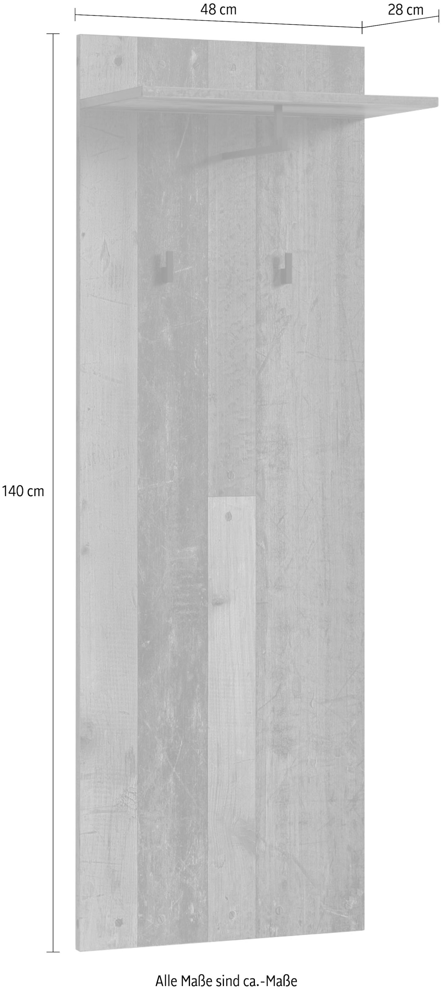 INOSIGN Garderobenpaneel »Jakob«, mit Ablage, Breite 48 cm