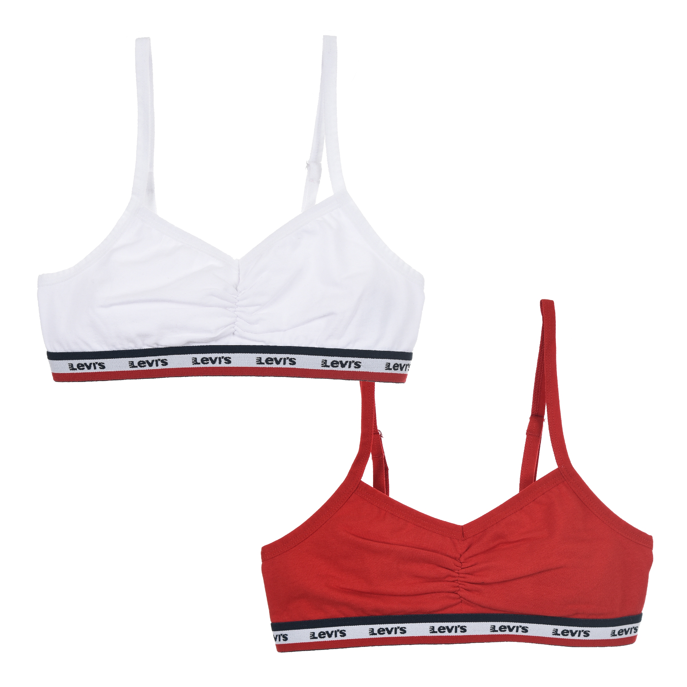 LEVI'S KIDS Bustier Packung, 2 Stk. tlg., for GIRLS white-red S (116/134) - N-Gr N-Gr S (116/134) Levi's Kids Jersey Top für Mädchen