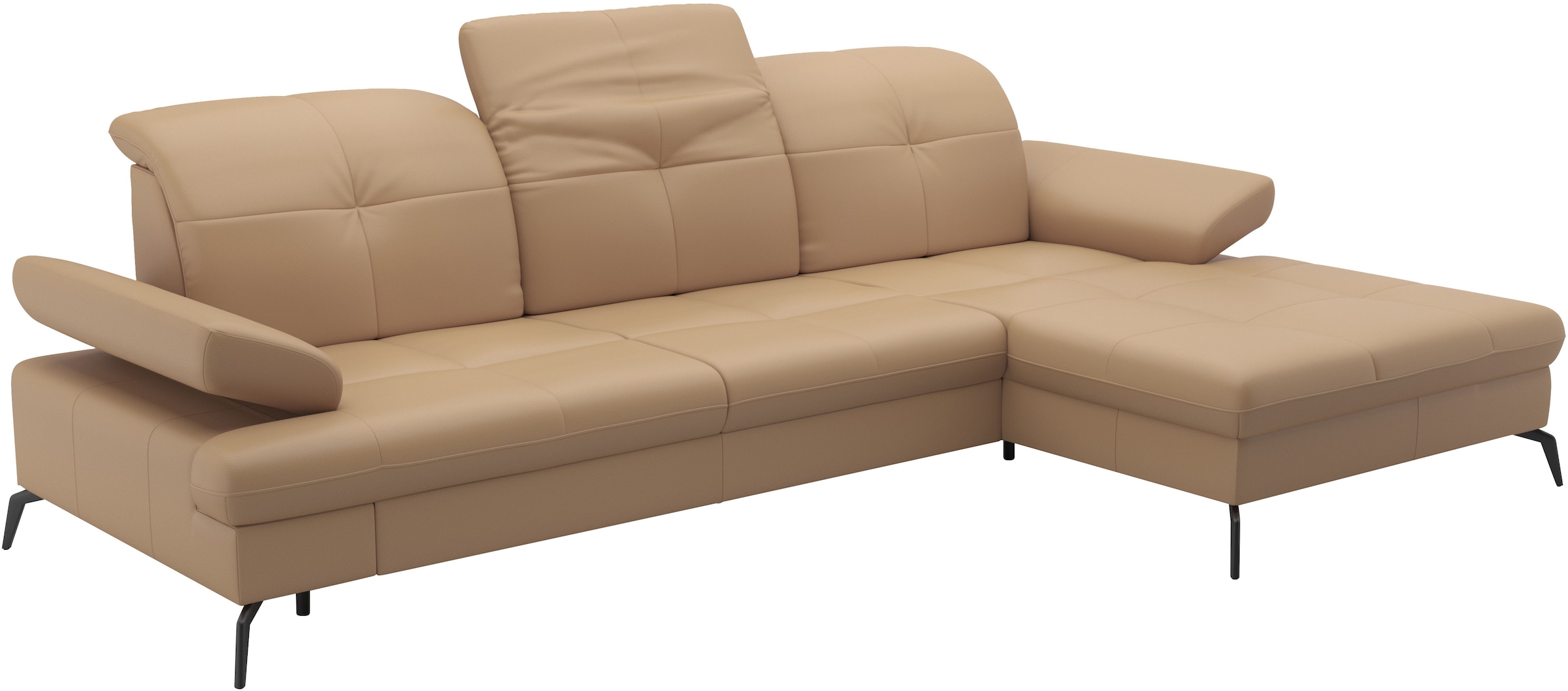 sit&more Ecksofa »Amica, L-Form, inkl. Sitztiefenverstellung & Armteilverstellung«, wahlweise mit Bettfunktion, Bettkasten und Kopfteilverstellung