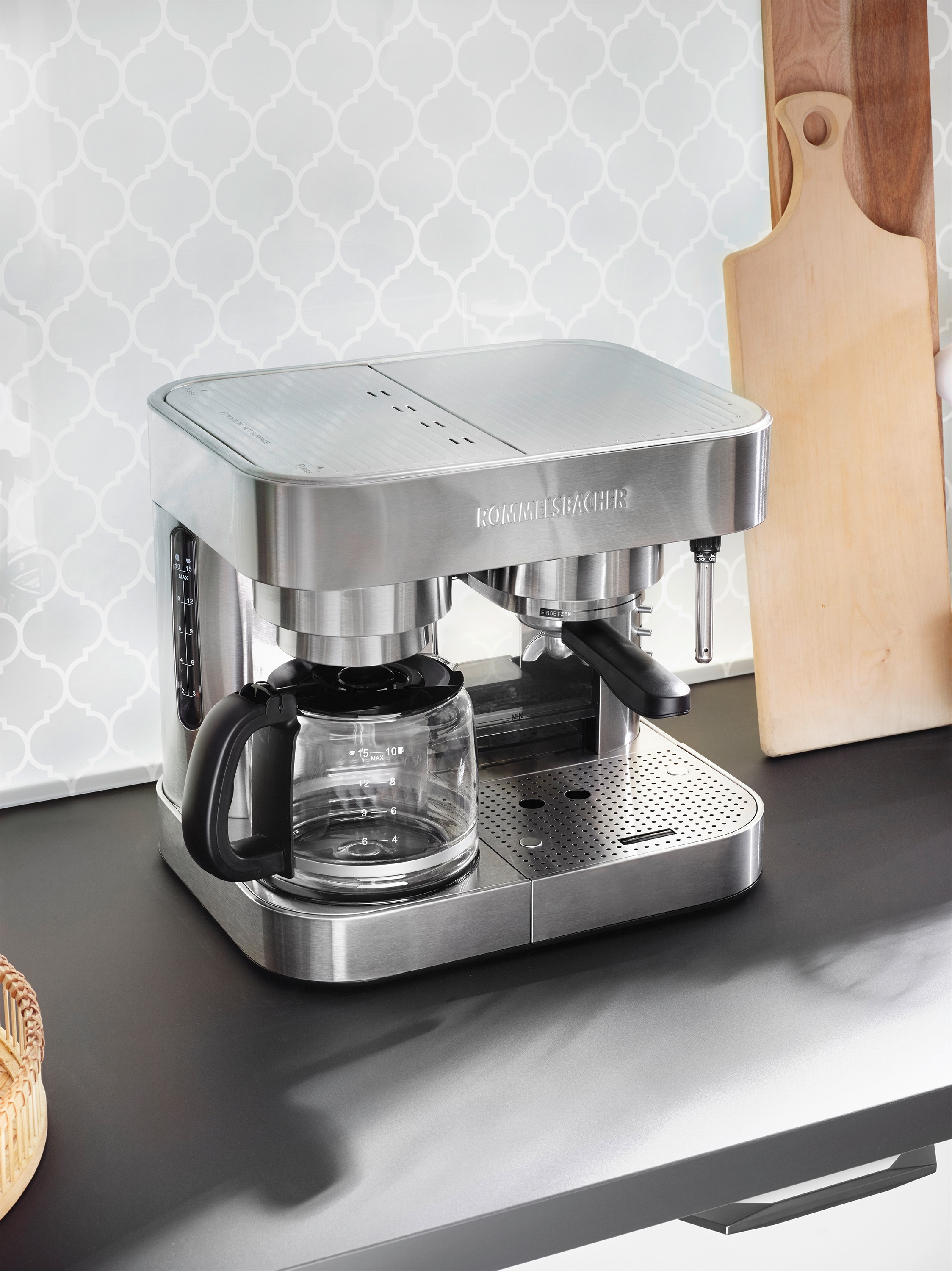 Rommelsbacher Espressomaschine », Kaffeemaschine EKS 3010«, 1,25 l Kaffeekanne, 1x4
