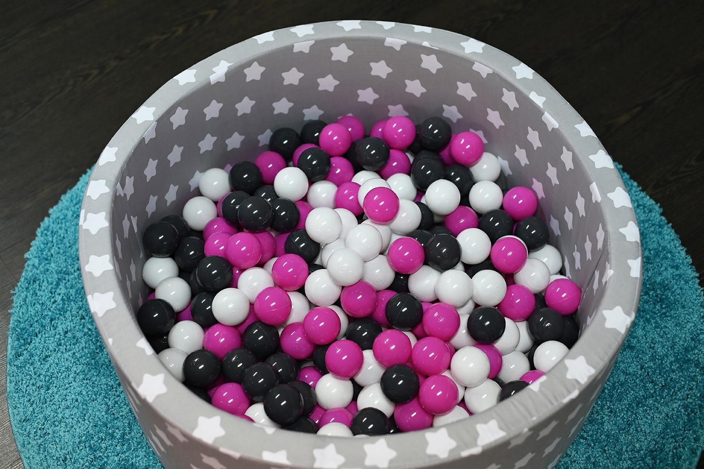Knorrtoys® Bällebad »Soft, Grey White Stars«, mit 300 Bällen creme/Grey/rose; Made in Europe