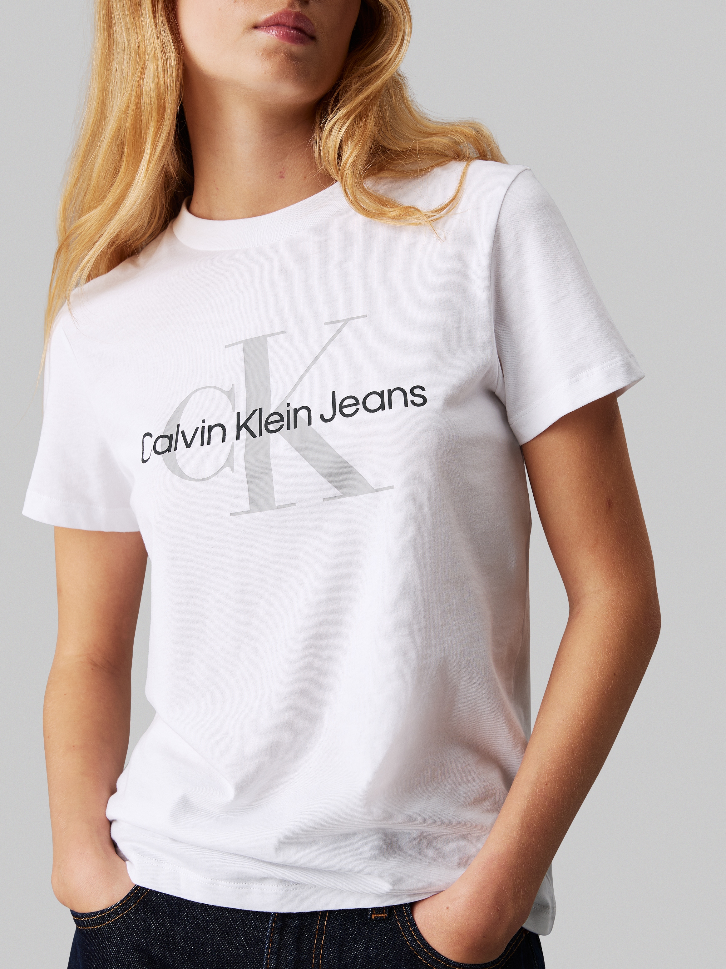 Calvin Klein Jeans T-Shirt »SS Monologo Crewneck Tee«, mit Logodruck