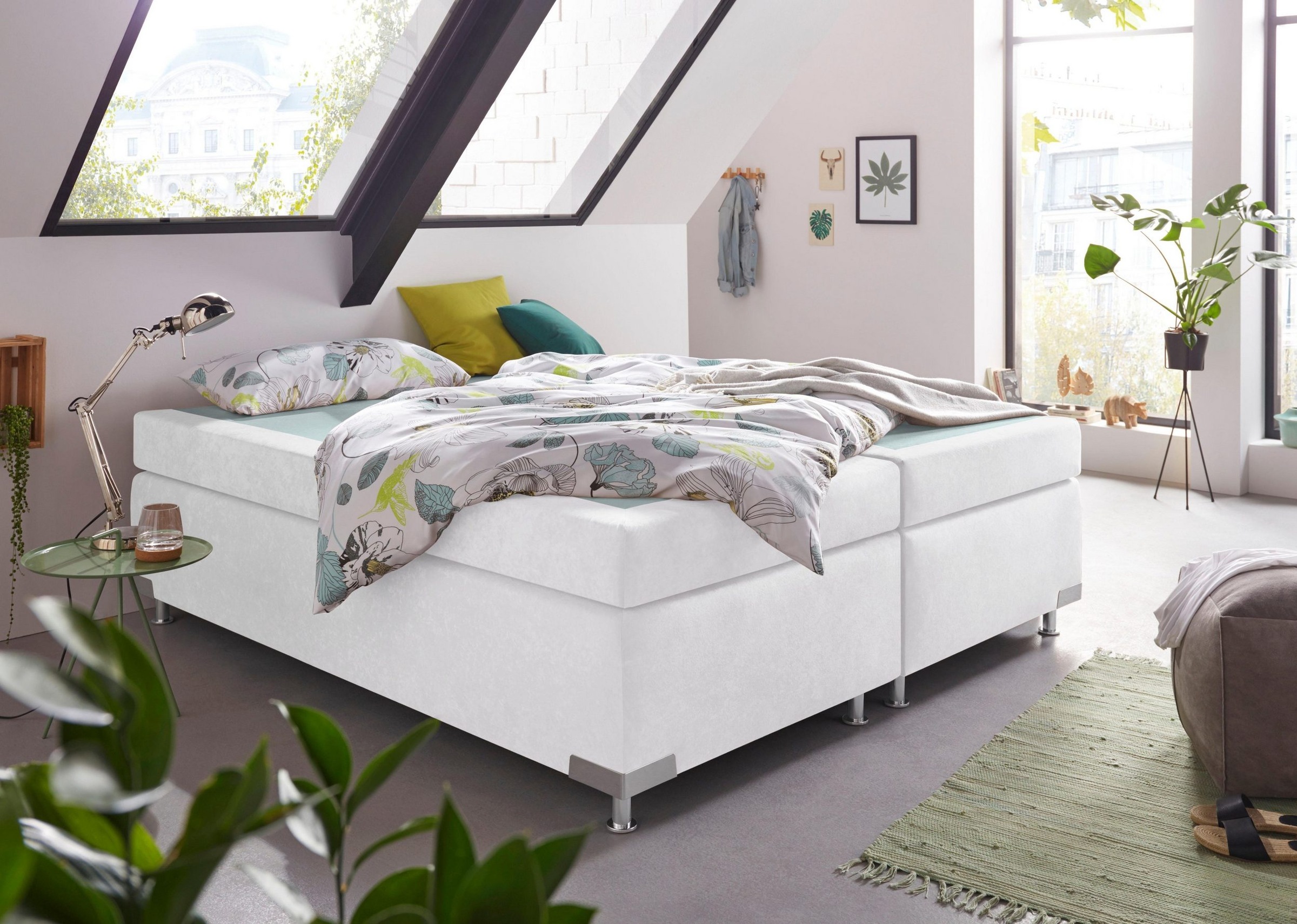 Westfalia Schlafkomfort Boxspringbett »Holland« ohne Kopfteil, frei im Raum günstig online kaufen