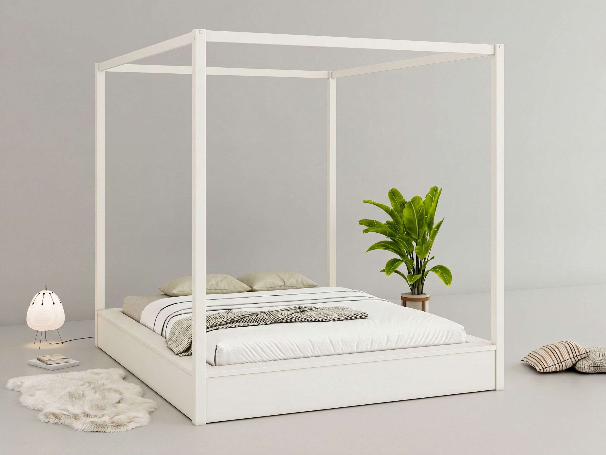 OTTO home Himmelbett »Usella, Bett, Bettgestell, hohe Belastbarkeit bis 180 kg« B/T/H: 189/229,1/200 cm,  aus massiver Kiefer in Kombination mit MDF, inklusive Lattenrost