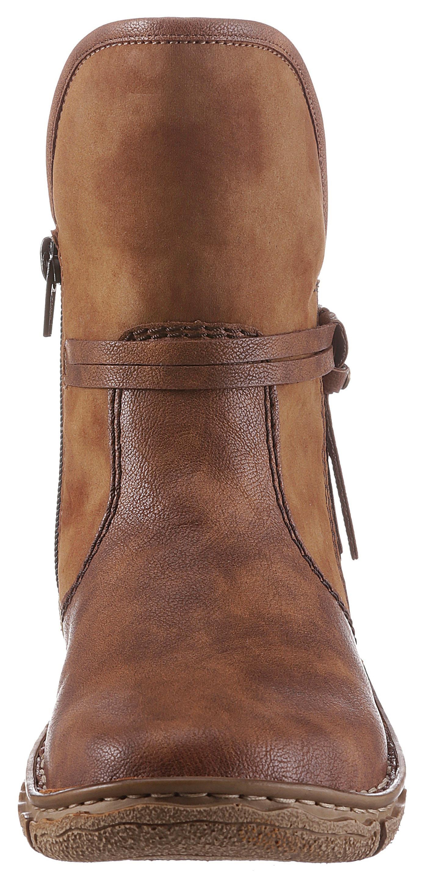 Rieker Winterboots, Winterstiefelette, Schlupfboots, im Materialmix
