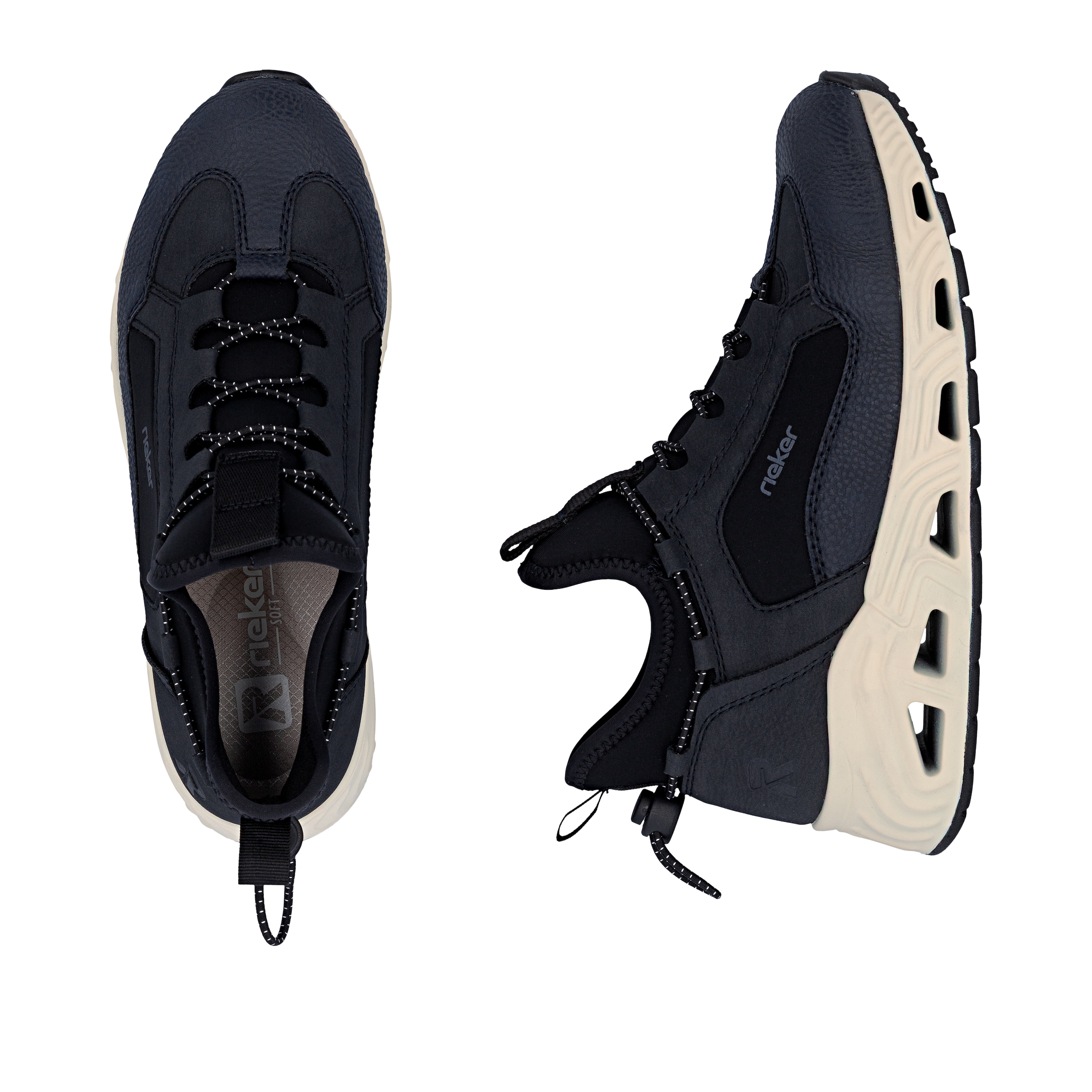 Rieker Slip-On Sneaker  Freizeitschuh, Schlupfboots, High-Top-Sneaker, Slip-On mit Gummizug