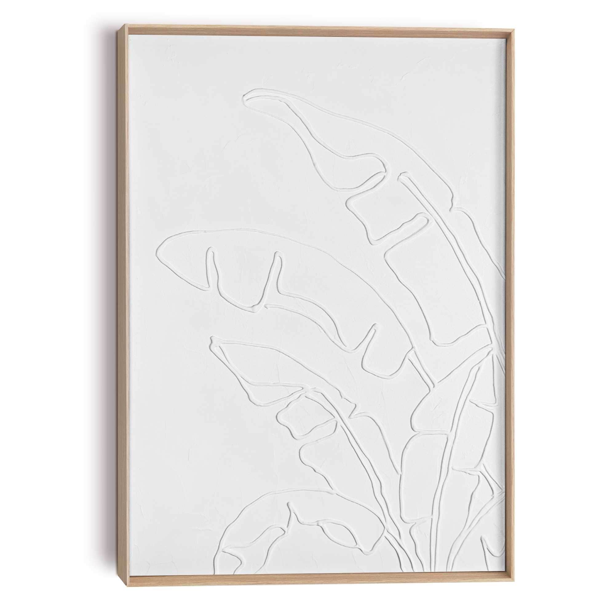 Reinders! Wandbild »Palmblätterrelief«, Wohnzimmer - Weiß - MDF - Blumen un günstig online kaufen