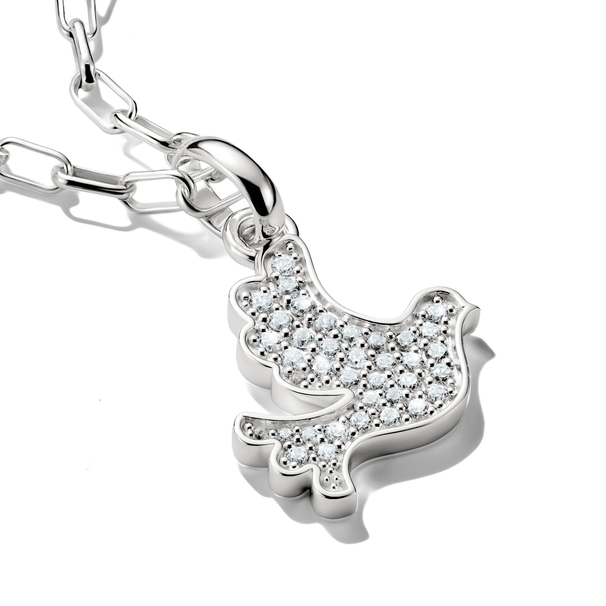THOMAS SABO Charm-Einhänger »Charm Friedenstaube - Connect, CC1267-051-14«, mit Zirkonia (synth.)