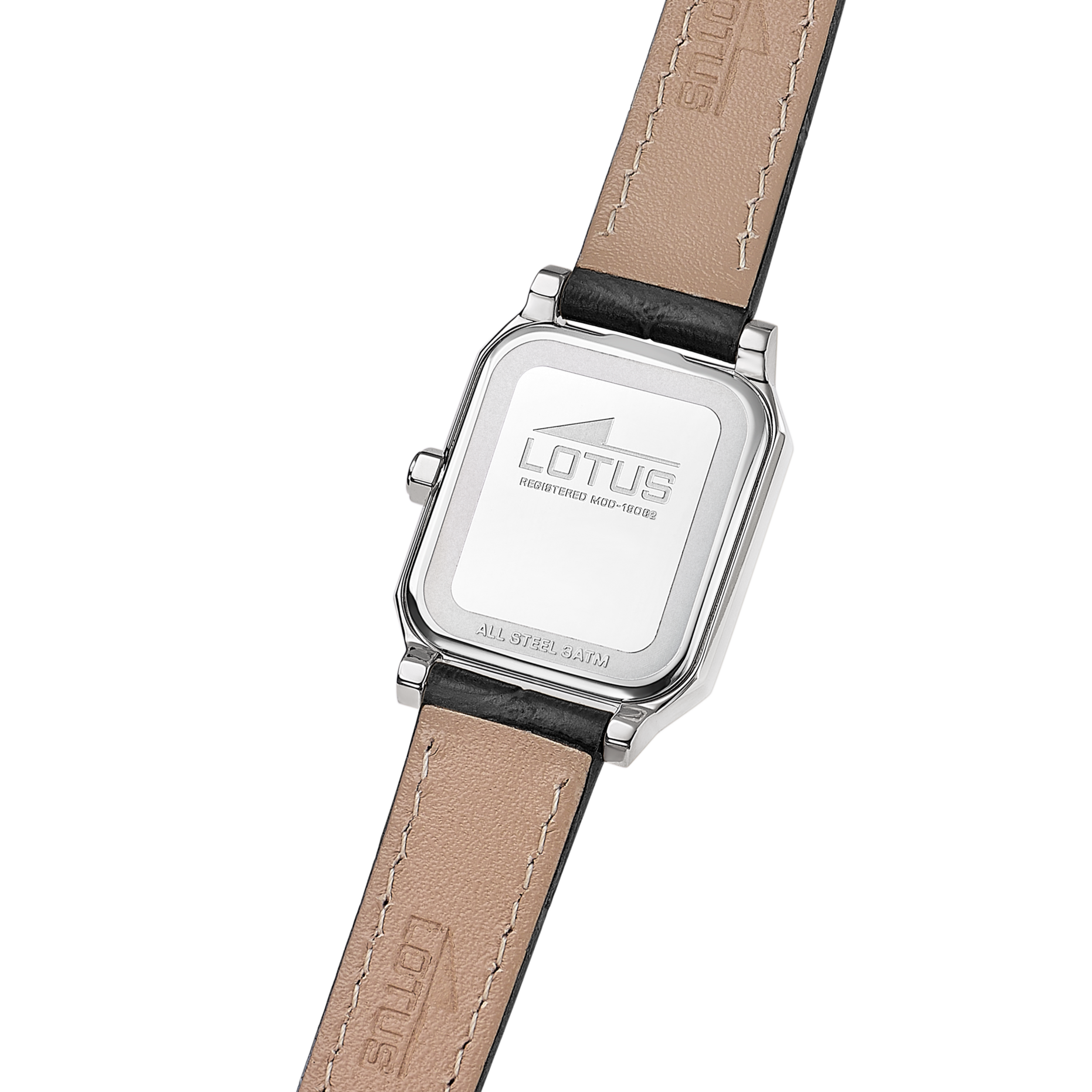 Lotus Quarzuhr »Square Series« Armbanduhr, Damenuhr, Lederarmband, analog, Tag