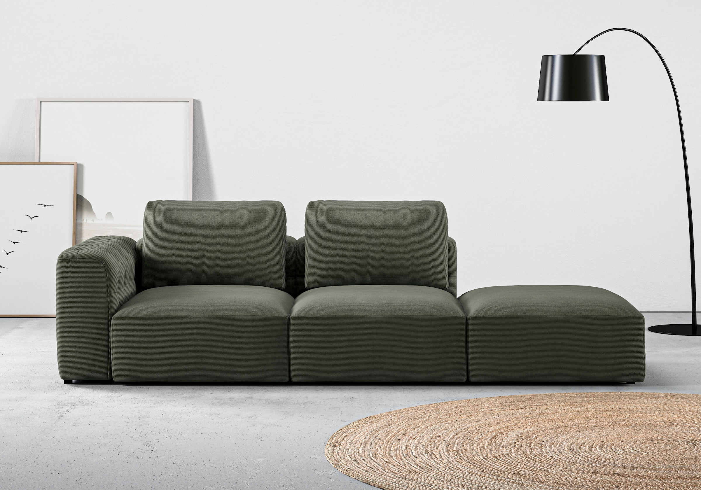 Home affaire Chaiselongue »Cushid« Modul-Sofa, bestehend aus 2-Sitzer und H günstig online kaufen