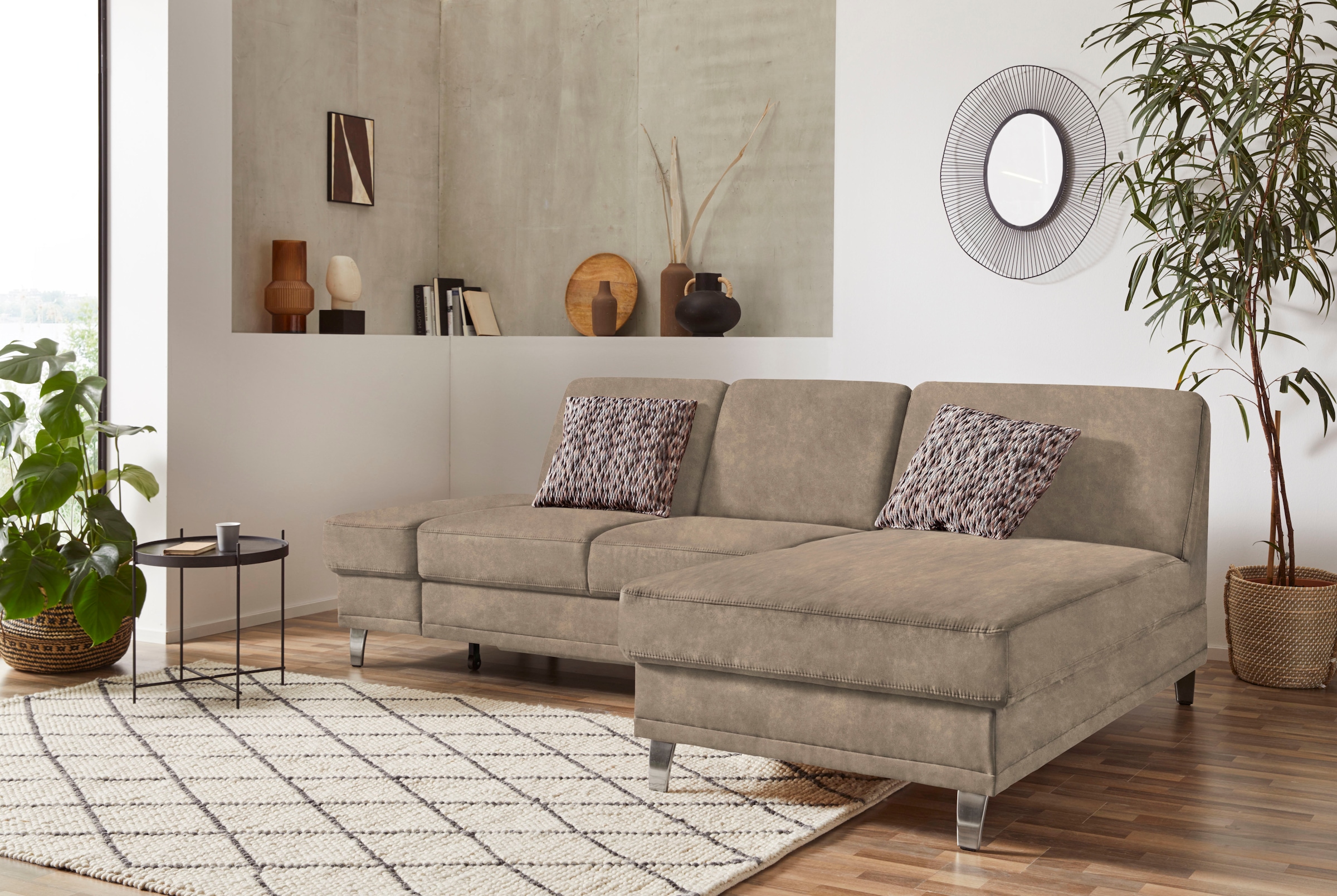 sit&more Ecksofa »Clio L-Form«, wahlweise mit Bettfunktion oder Vorziehsitz günstig online kaufen