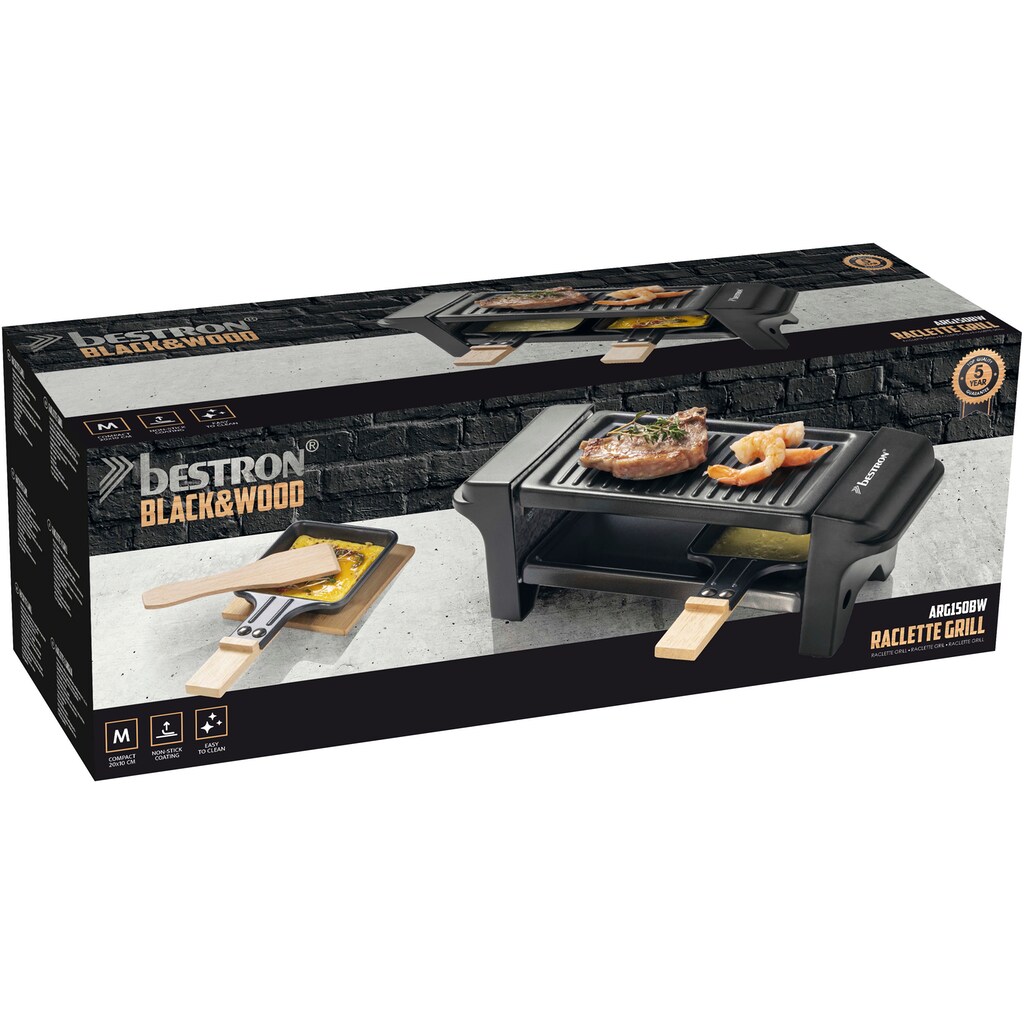 bestron Raclette »Mini Tischgrill«, 2 St. Raclettepfännchen, 350 W