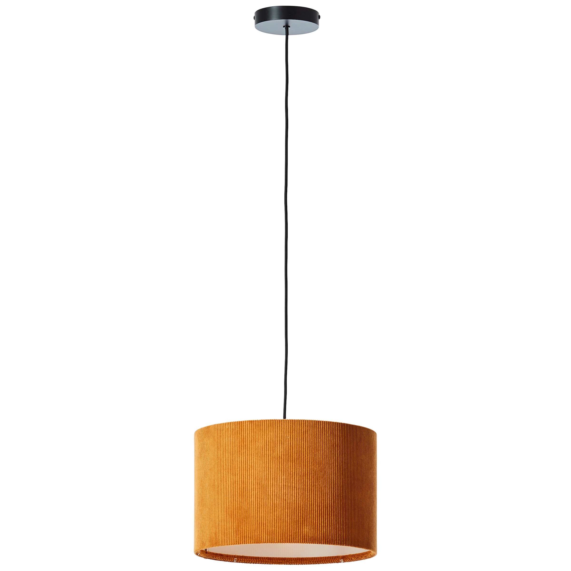 Brilliant Pendelleuchte »Tony«, 1 flammig, Leuchtmittel E27 | ohne Leuchtmittel, mit Cord-Lampenschirm, 150 x 35 cm, E27, kürzbar, Textil
