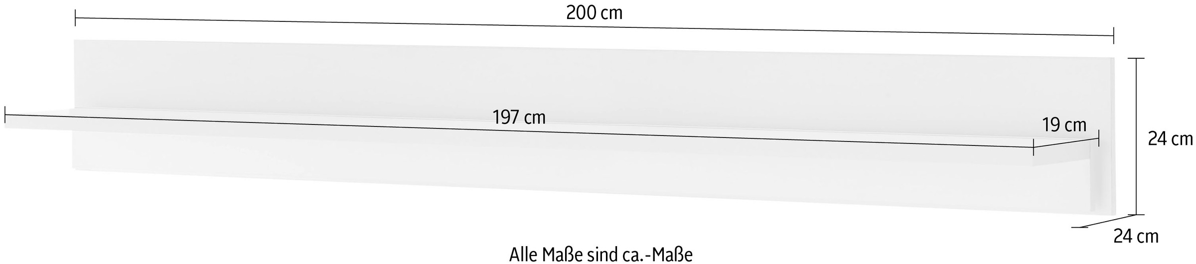 INOSIGN Wandboard »LONG ISLAND«, in moderner Trendfarbe, inklusive Beleuchtung