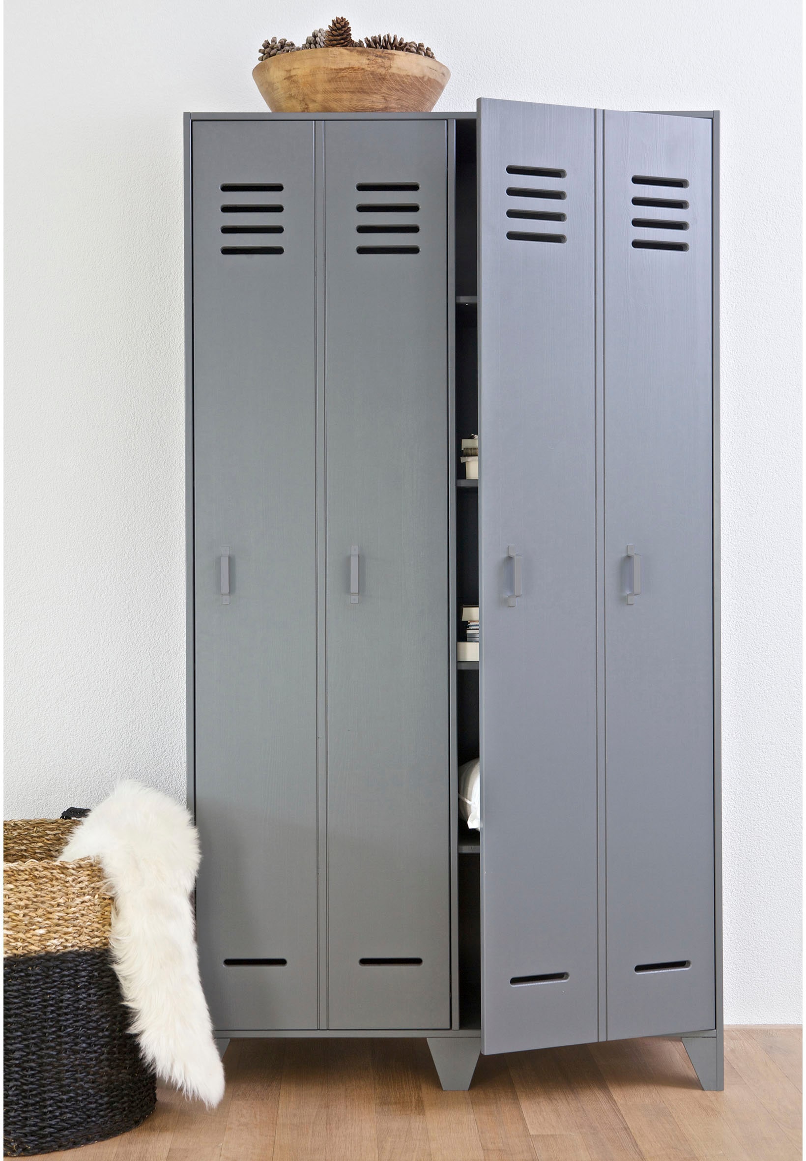 WOOOD Garderobenschrank »Stijn«, H 187 cm x B 103 cm x T 40 cm