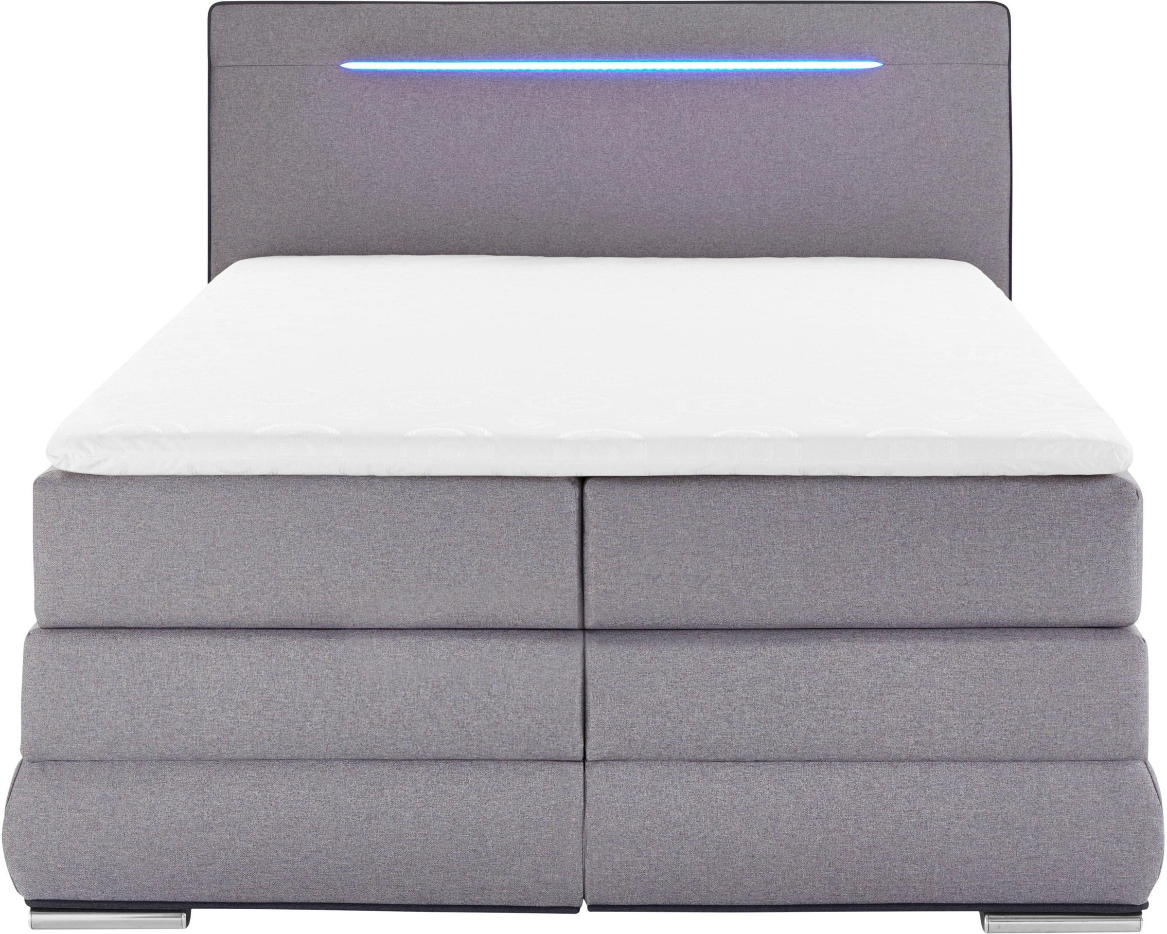 3. Bild von COLLECTION AB Boxspringbett, inkl. Bettkasten, LED-Beleuchtung und Topper