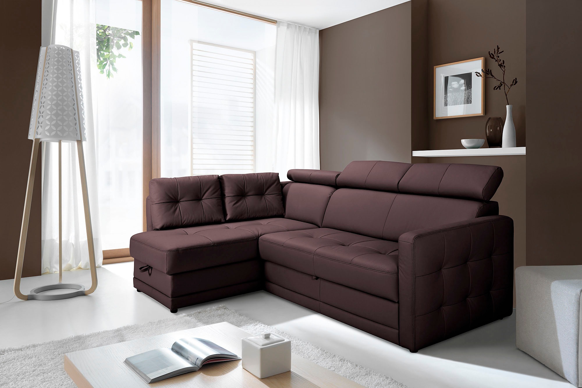 exxpo - sofa fashion Ecksofa »Arles, Federkern, zeitlos, Breite 225cm, L-Fo günstig online kaufen
