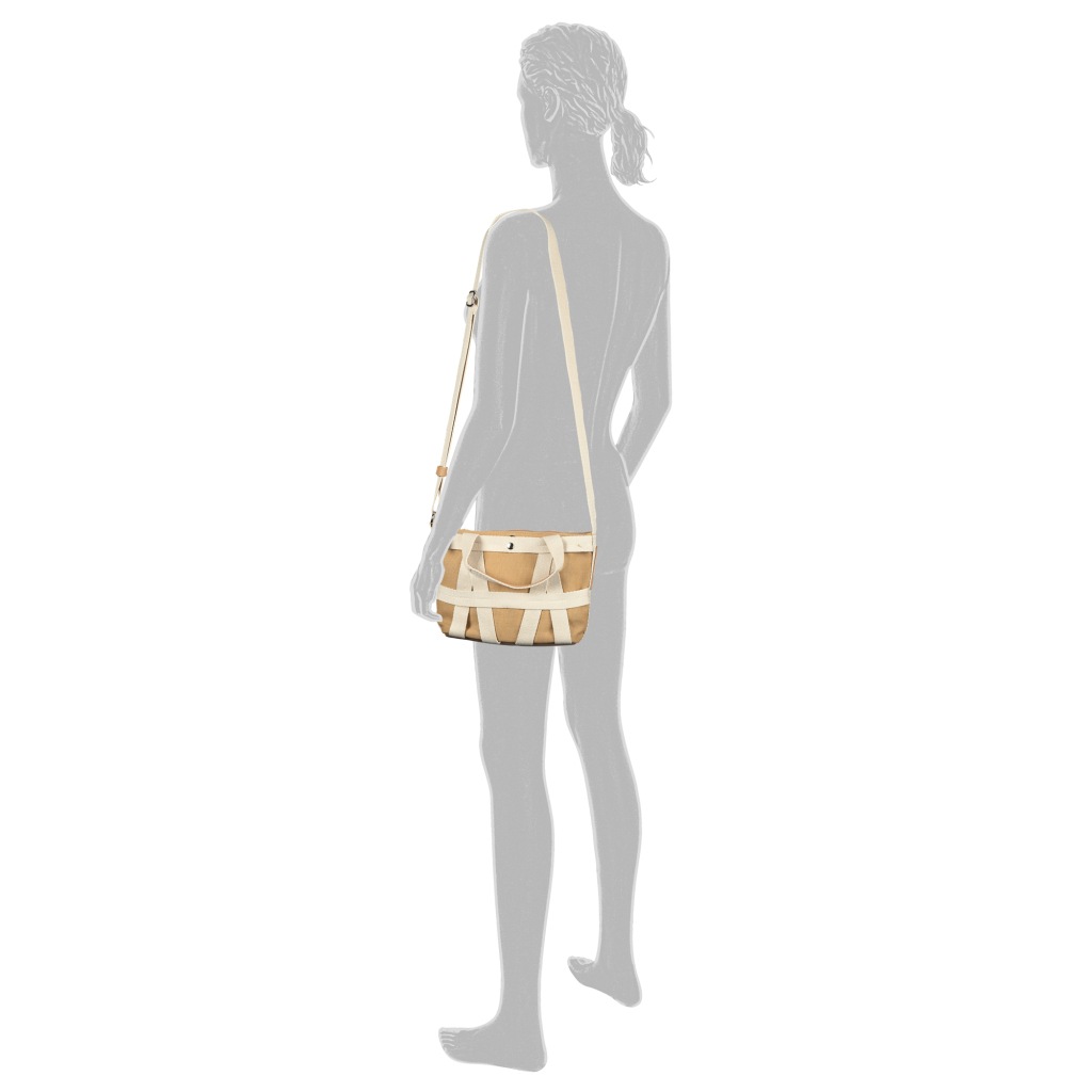 TOM TAILOR Denim Shopper »Jada« Damen Umhängetasche, Handtasche mit schückendem Gewebebandgitter