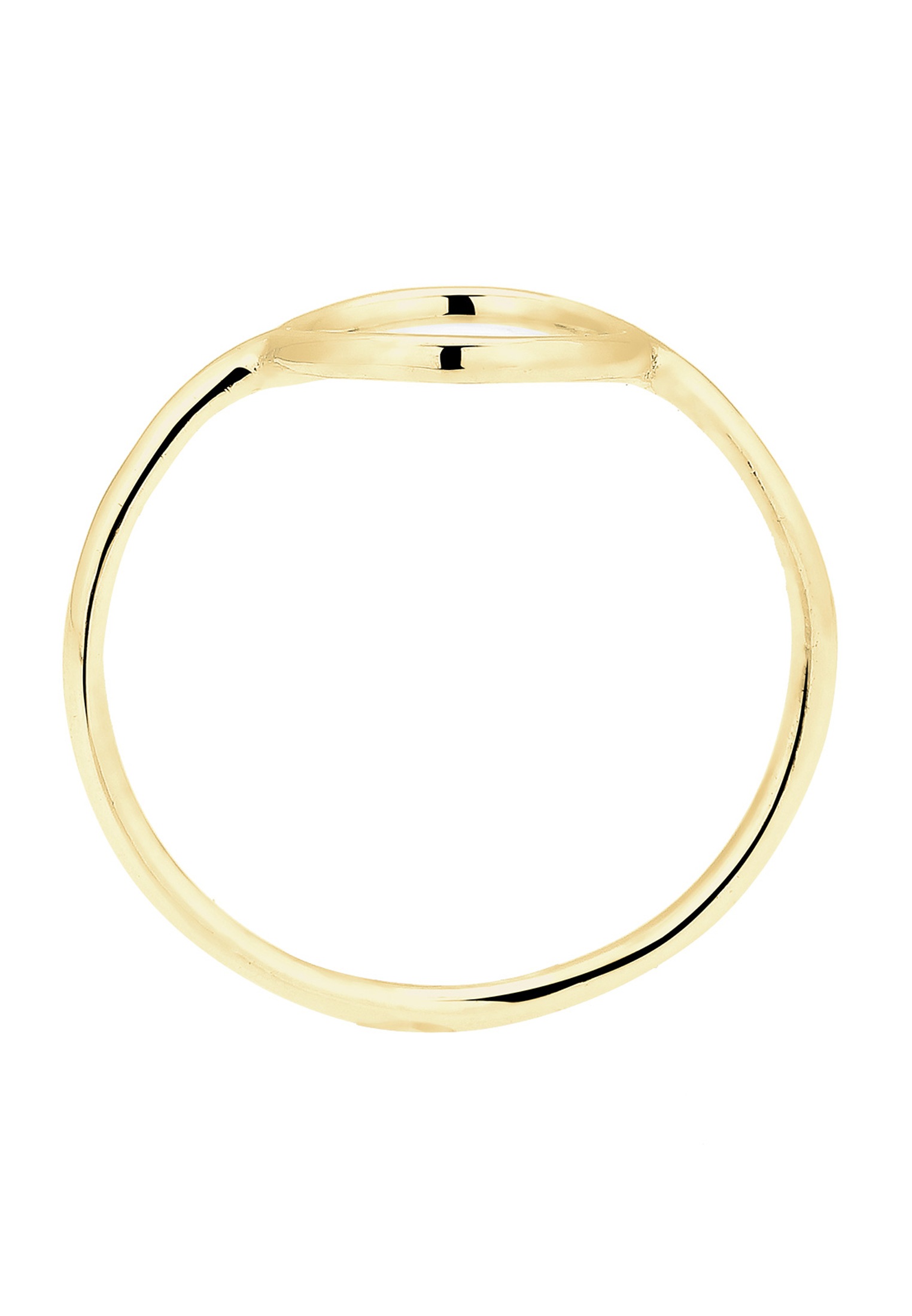 Elli Premium Fingerring »Geo Trend Look Kreis Statement 375 Gelbgold«