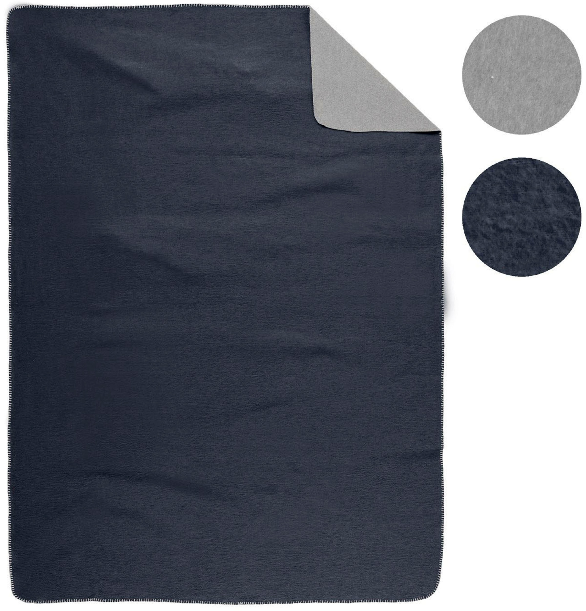 Biberna Wohndecke »Eva«, wohlig warme Melange Decke aus 100% Baumwolle - made in Germany