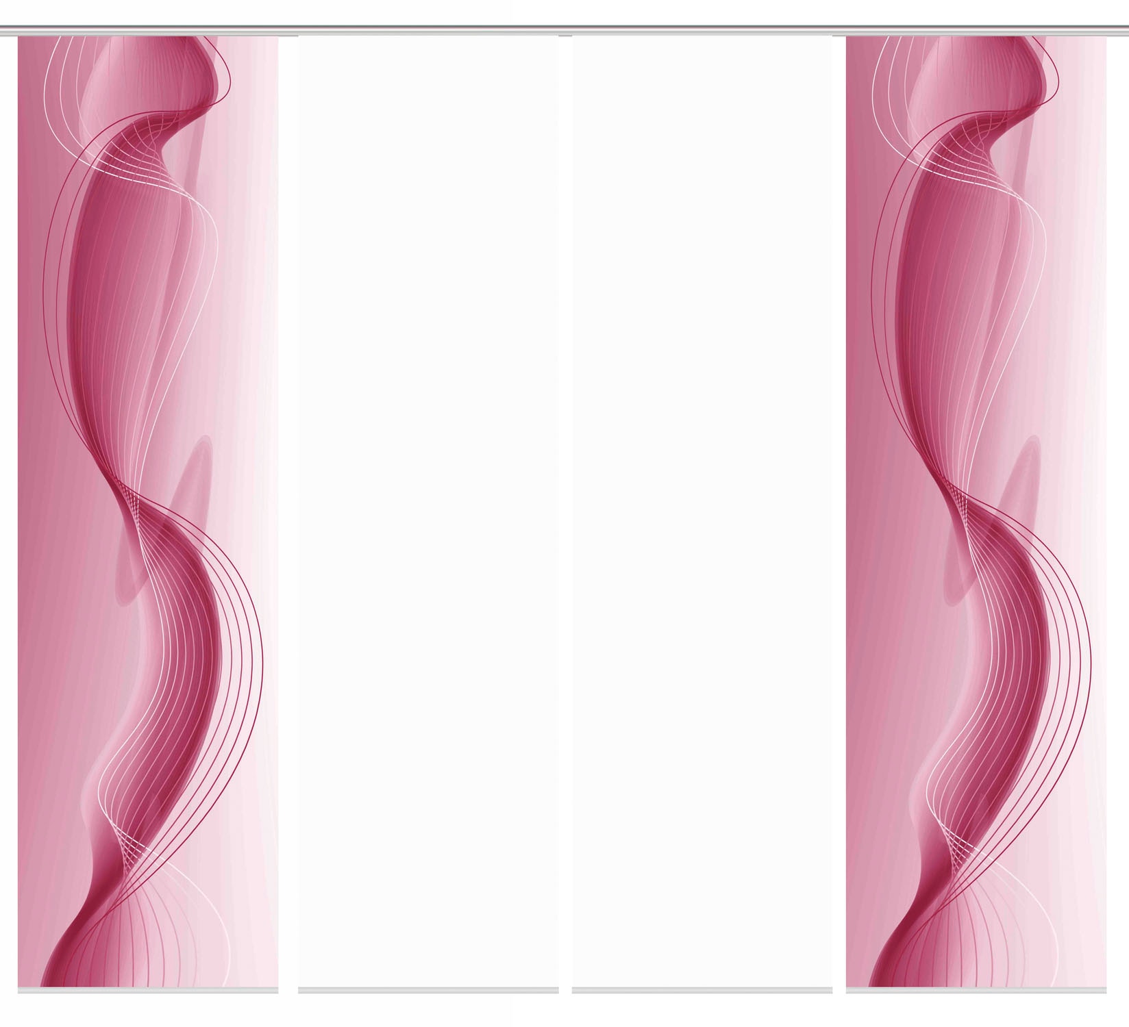 HOME WOHNIDEEN Schiebegardine »FILIZ 4er SET«, (4 St.), Schiebevorhang Digidruck 4er Set FILIZ