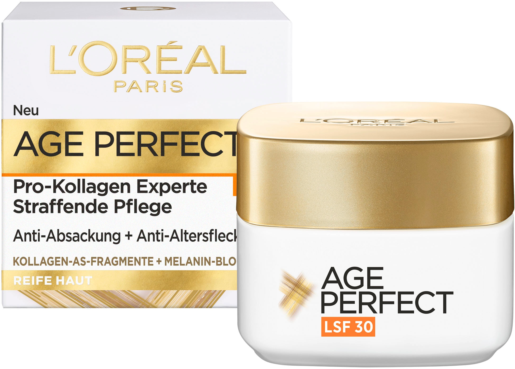 L'ORÉAL PARIS Tagescreme »AGE PERFECT PRO-KOLLAGEN EXPERTE TAGESPFLEGE LSF 30« strahlende Haut, verfeinert Poren, feuchtigkeitsspendend, LSF 30