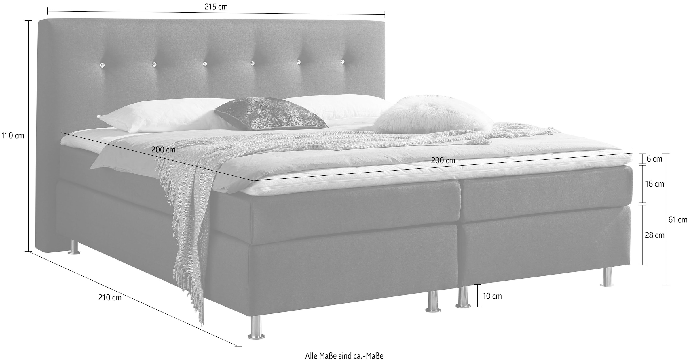 Westfalia Schlafkomfort Boxspringbett, mit Topper