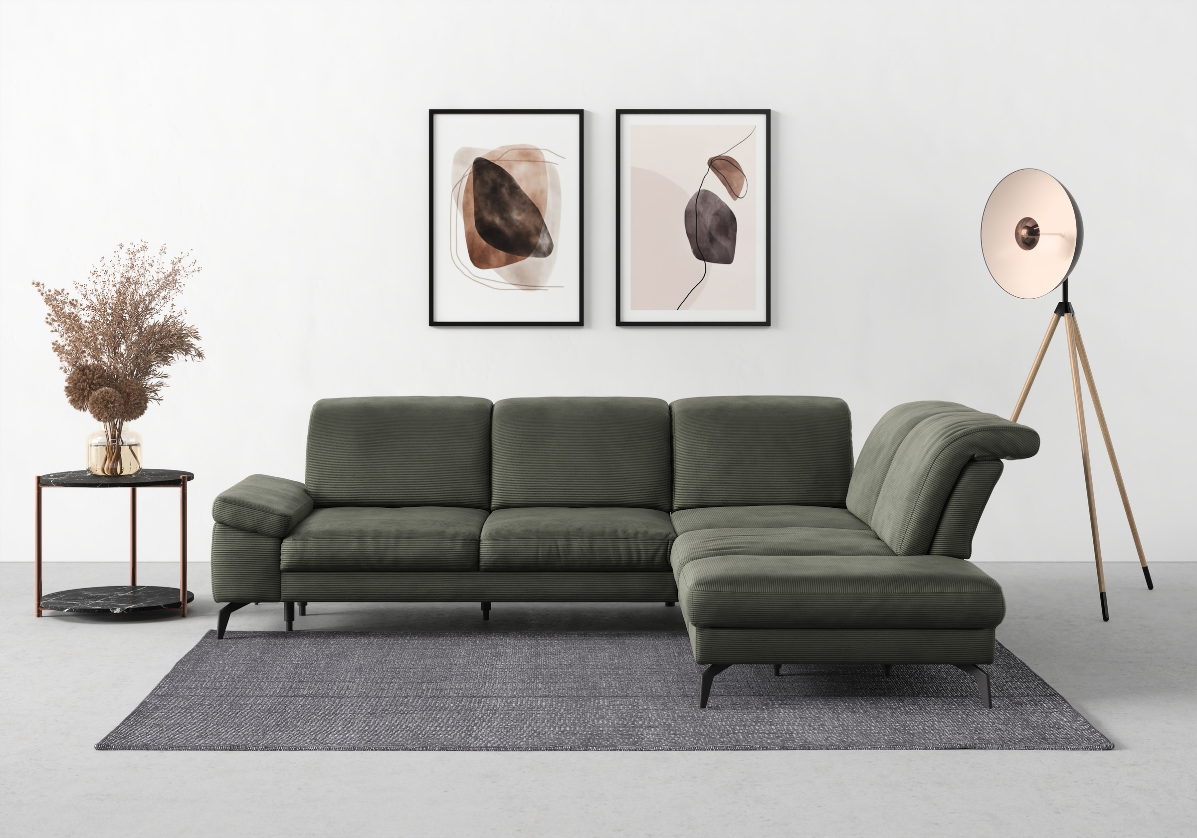 sit&more Ecksofa "Cabana L-Form" Ottomane, wahlweise mit Sitztiefen-,Armleh günstig online kaufen