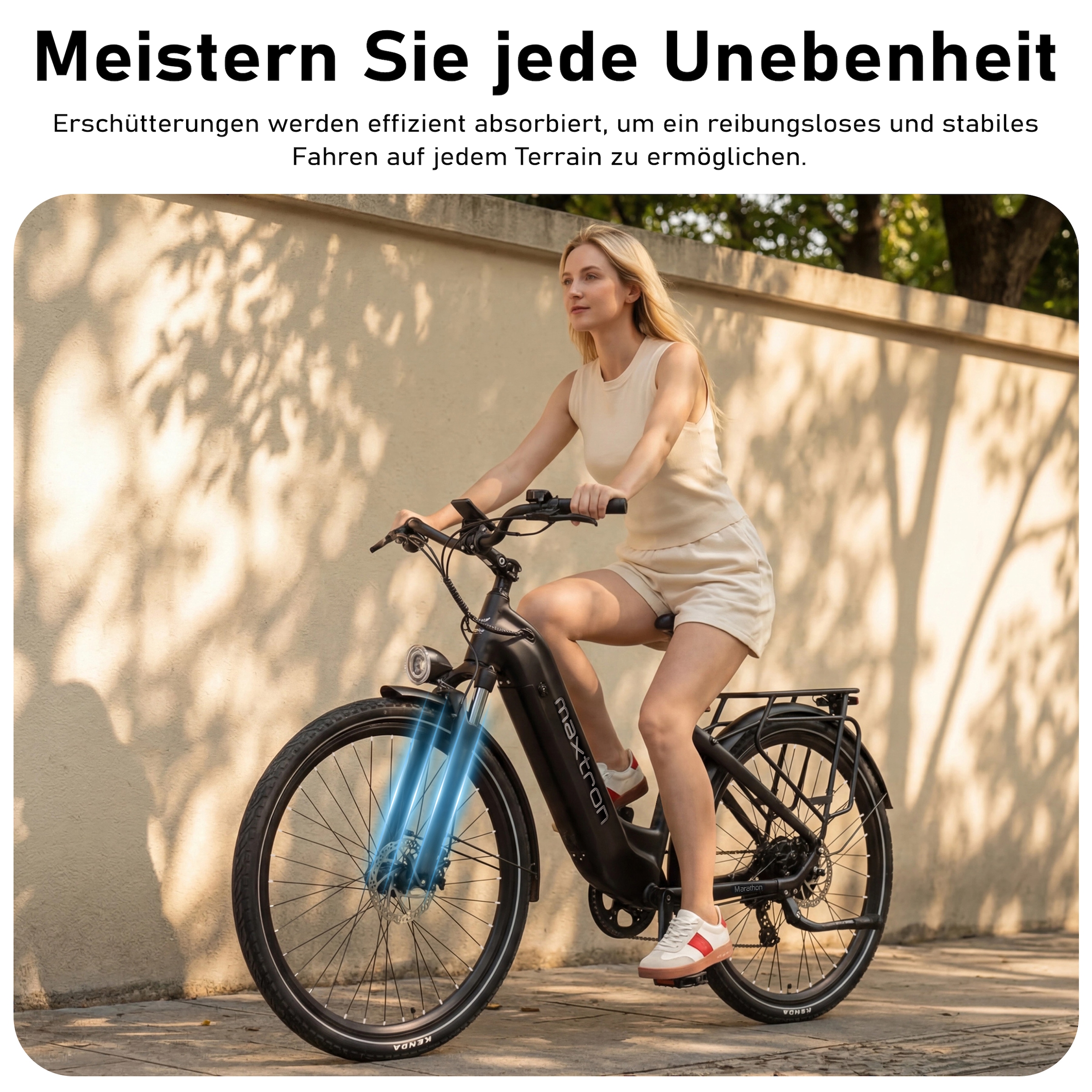 Maxtron »Maxtron Marathon E-Citybike 28 Zoll« 7 Gang Shimano Kettenschaltung Heckmotor 250 W Packung,  Elektrofahrrad für Damen u. Herren