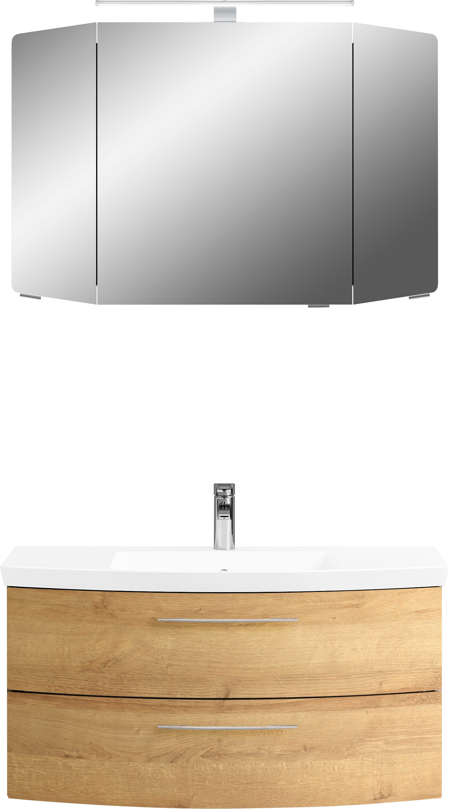 Saphir Badmöbel-Set »Cassca Sprint 2-teilig Mineralmarmor-Waschtisch mit LE günstig online kaufen