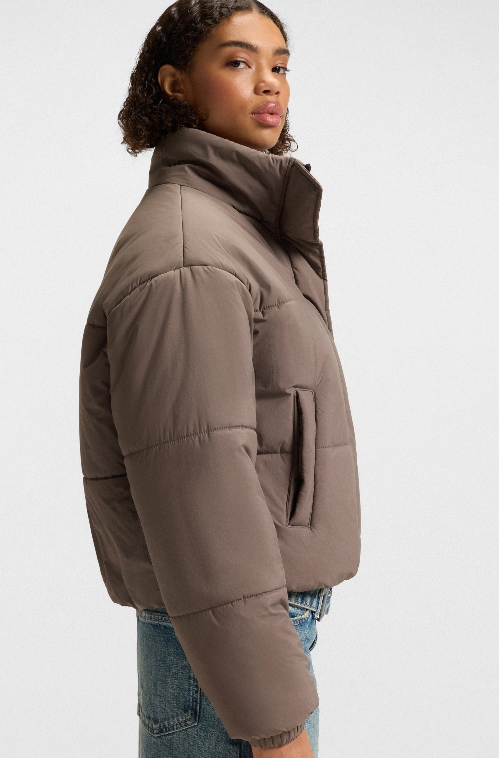 HUGO Blue Steppjacke »Faren«, Relaxed Fit, mit verstellbarem Saum