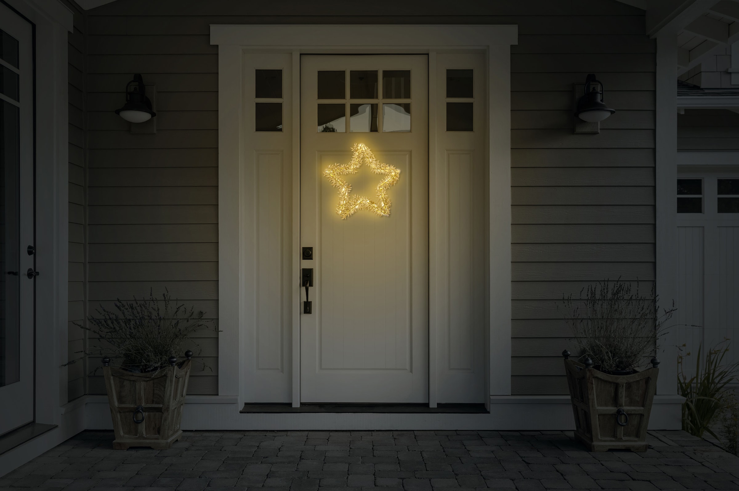 näve LED Dekoobjekt »LED Deko Stern« 1 Stk. Warmweiß gold,warmweiß, incl. Timer (6on/18off), Ø 50 cm, Weihnachtsdeko