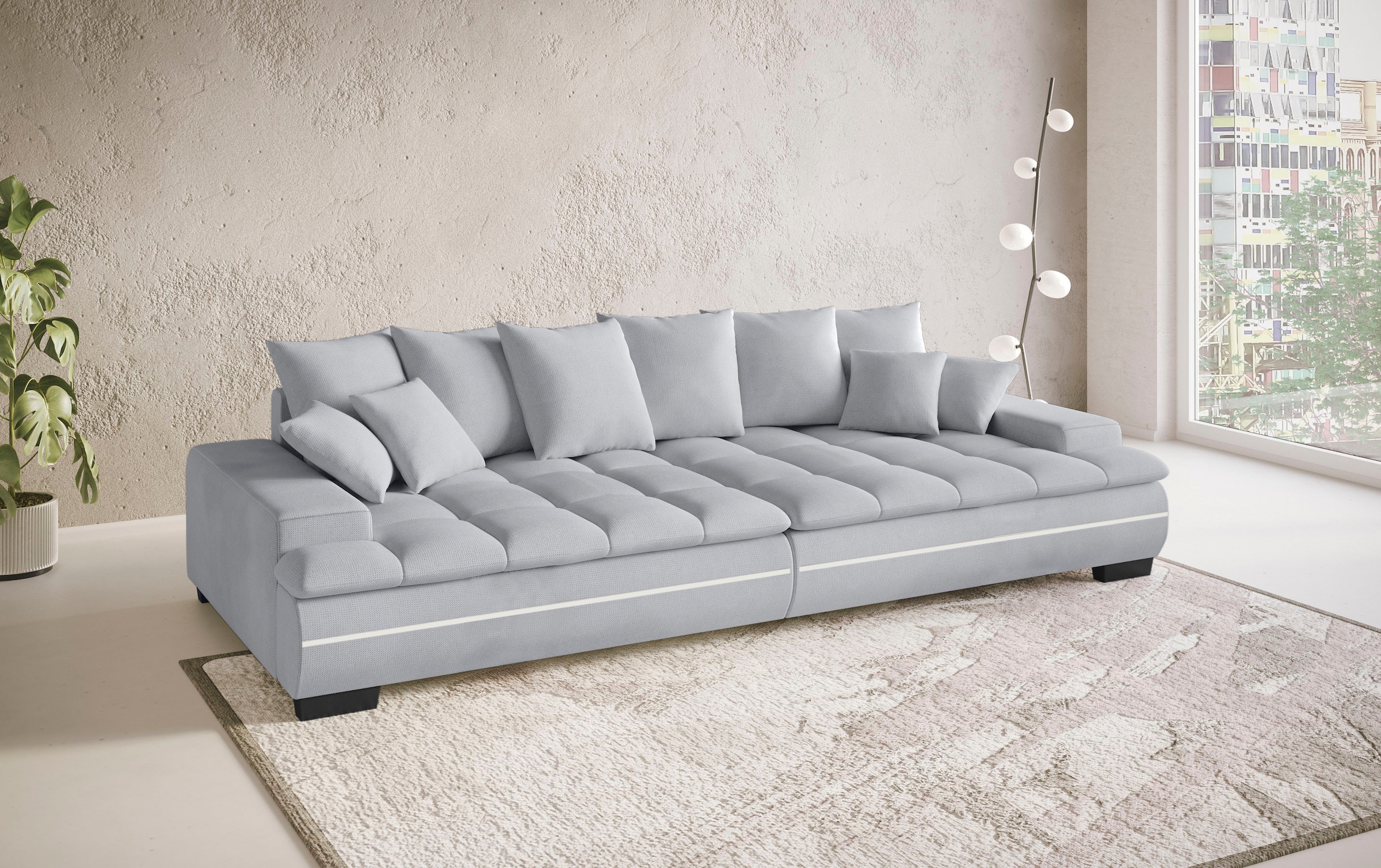 Mr. Couch Big-Sofa »Haiti II«, RGB-LED Beleuchtung, Kaltschaumpolsterung, bis 140 kg belastbar