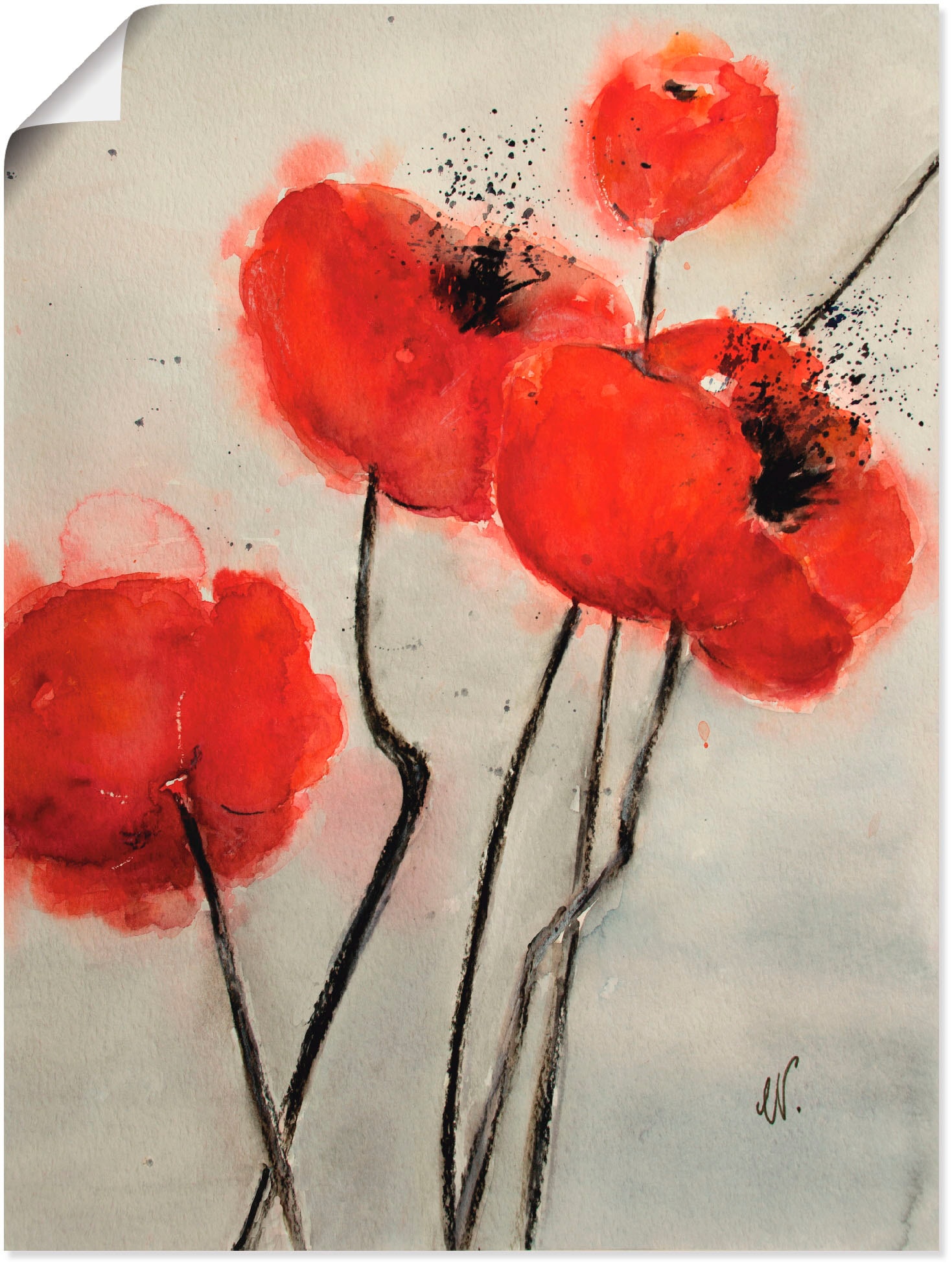 Artland Wandbild »Roter Mohn« 1 Stk. tlg. als Leinwandbild, Poster in versc günstig online kaufen