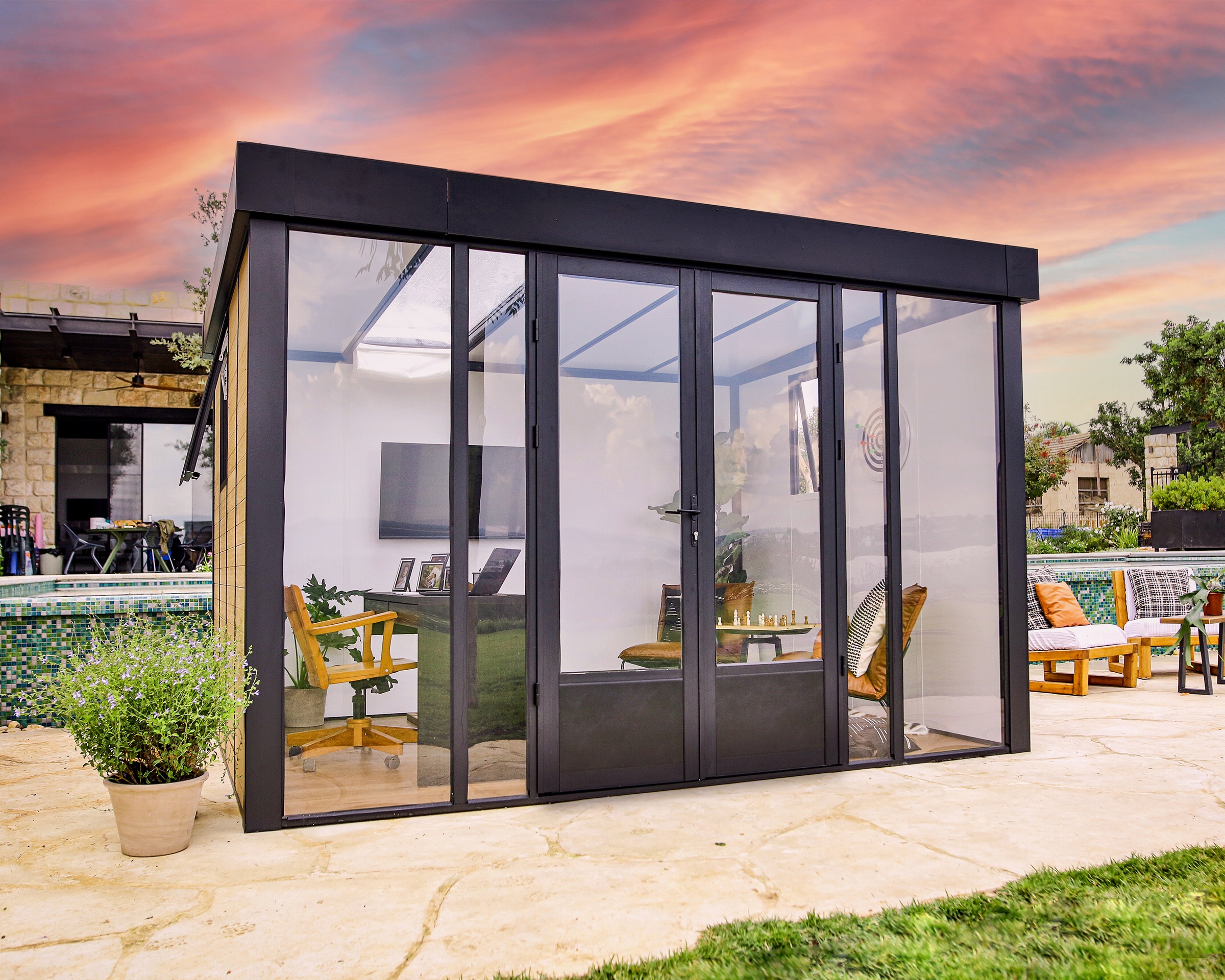 Palram - Canopia Gartenhaus »Copenhagen Garden Studio« Hinterhof-Büro-Kit