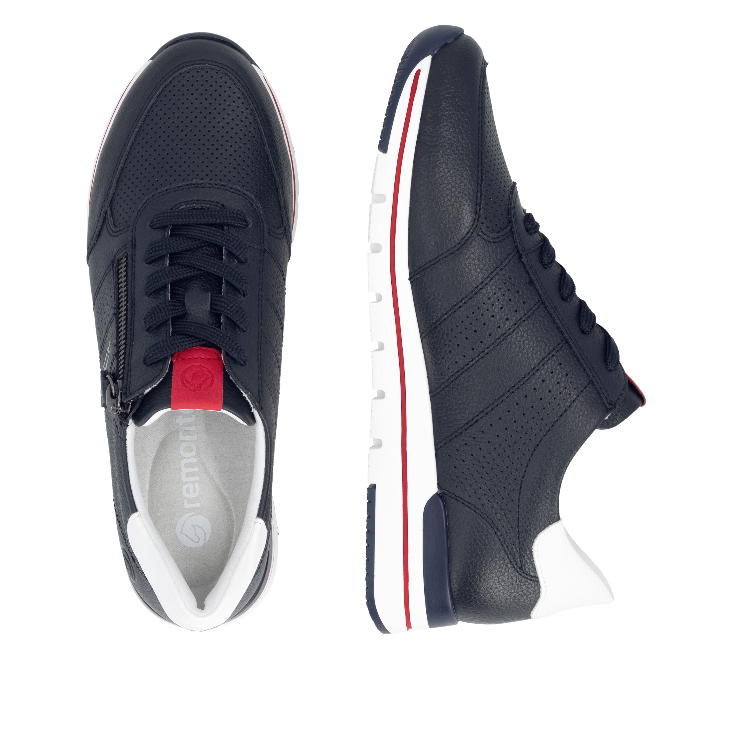 Remonte Keilsneaker  mit gepolstertem Fußbett, Freizeitschuh, Halbschuh, Schnürschuh